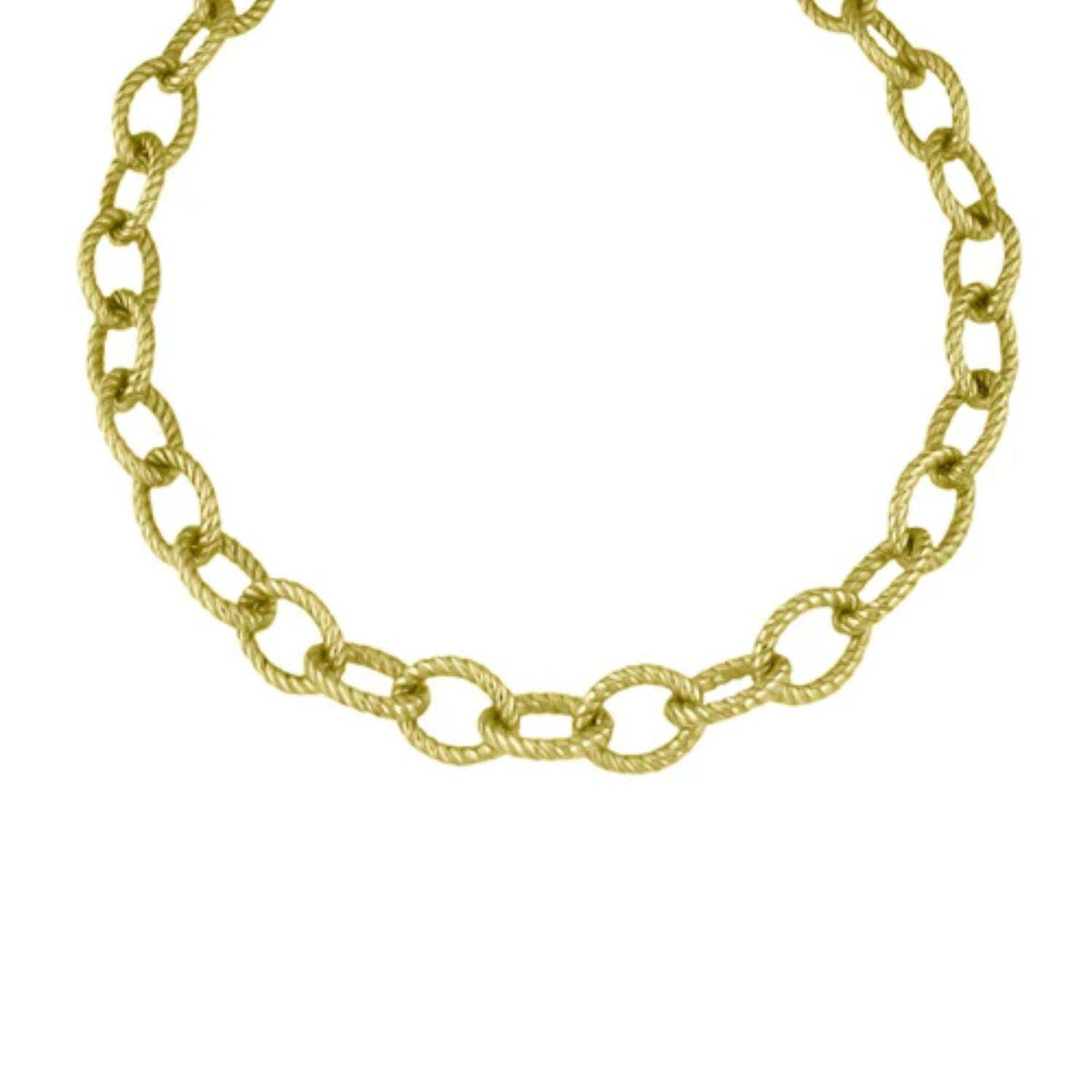 Gold Large Oval Link Necklace