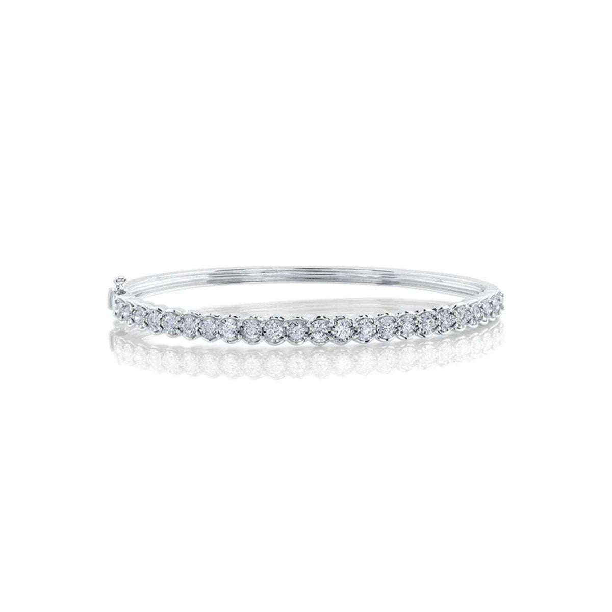 14K Gold Diamond Bangle