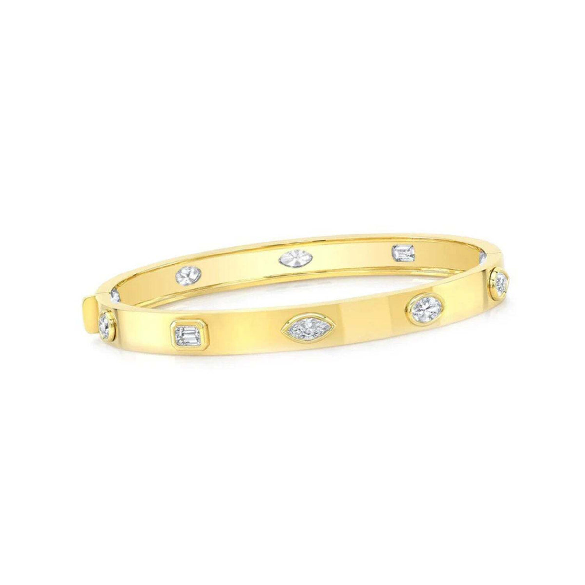 Video Thumbnail: Untitled Design 2024 06 - 18k Yellow Gold Diamond Bangle
