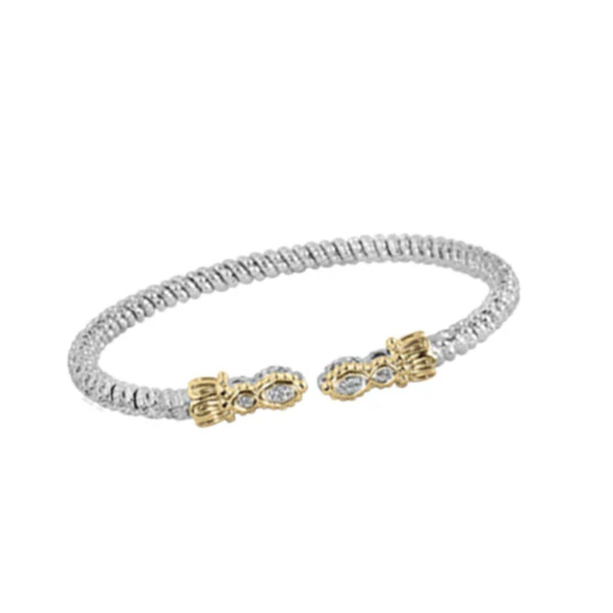 Video Thumbnail: Untitled Design 2024 06 - Vahan Gold & Sterling Silver Petal Bangle