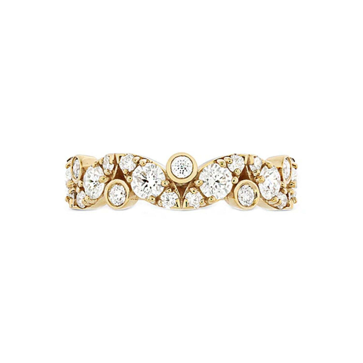 Hearts On Fire Bezel Regal Marquise Diamond Band