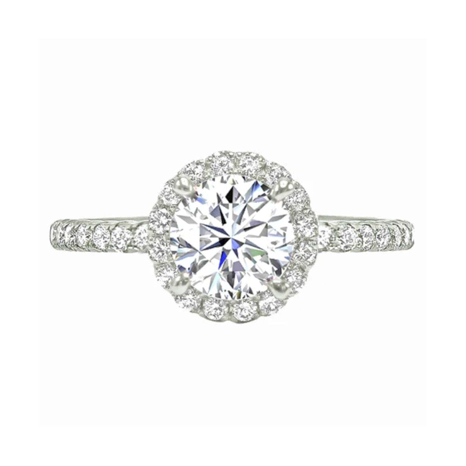 HOWARD Collection Chloe Halo Round Engagement Ring