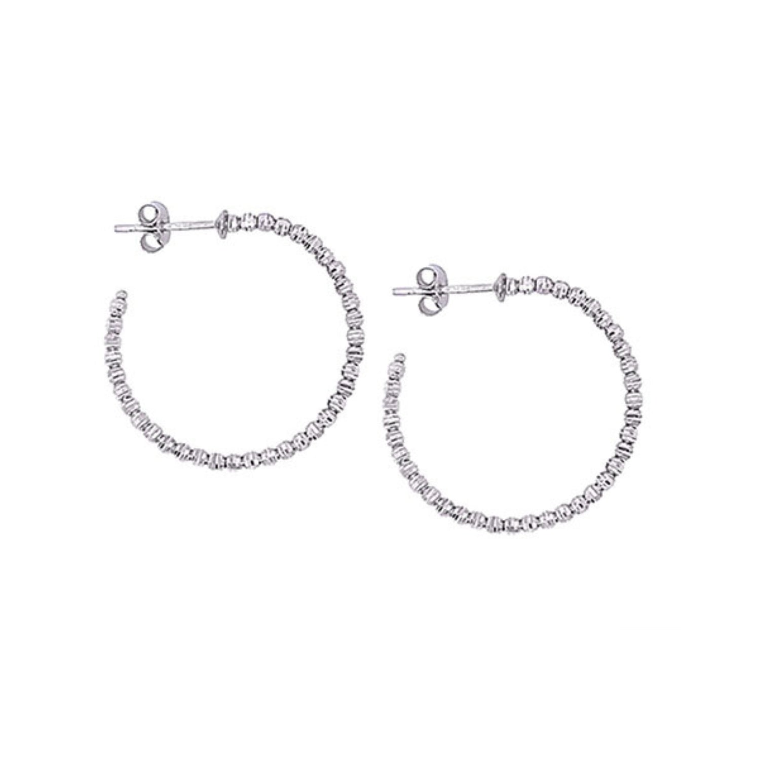 Gold Bead Hoop Earrings