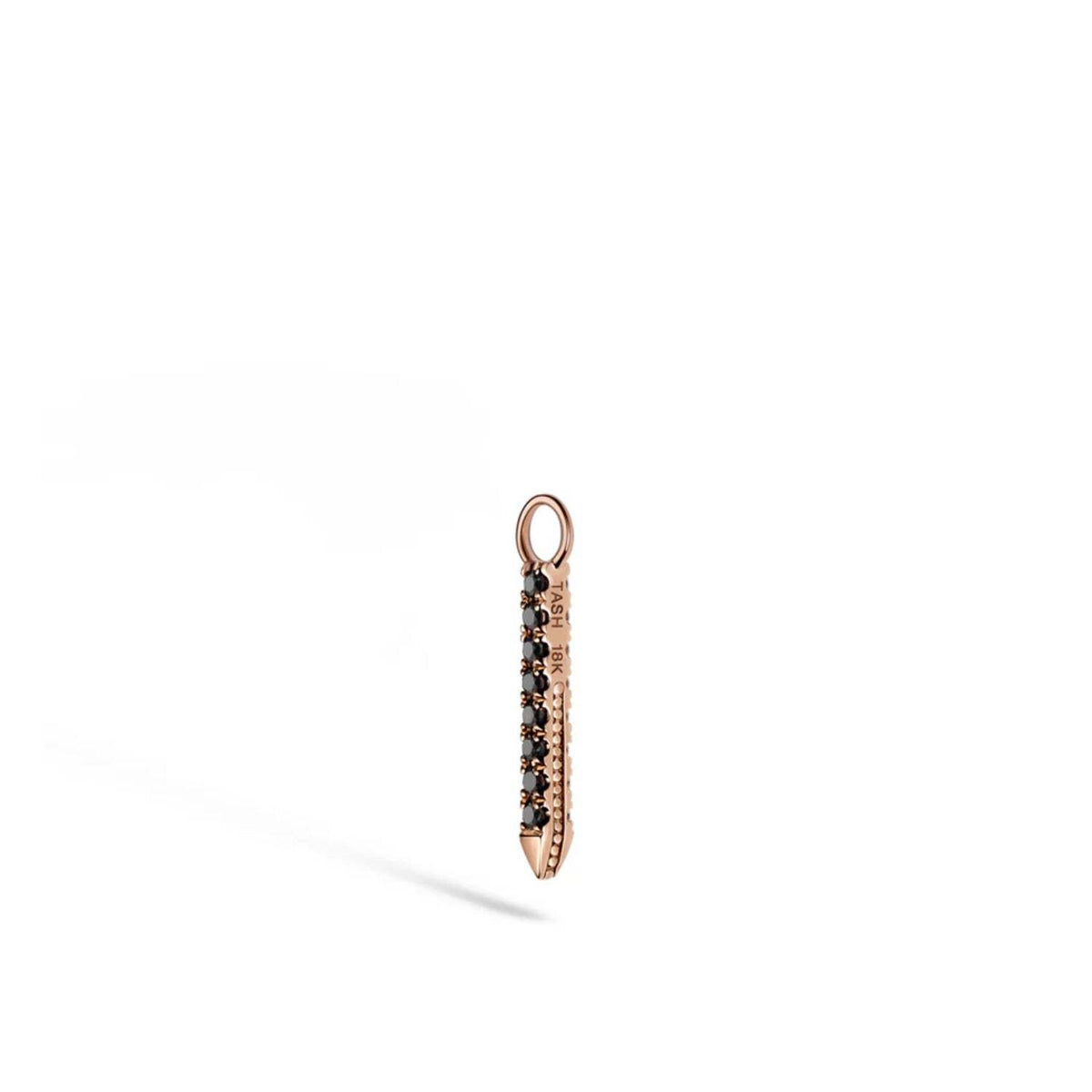 Maria Tash Gold Black & White Diamond Eternity Bar Charm 11mm