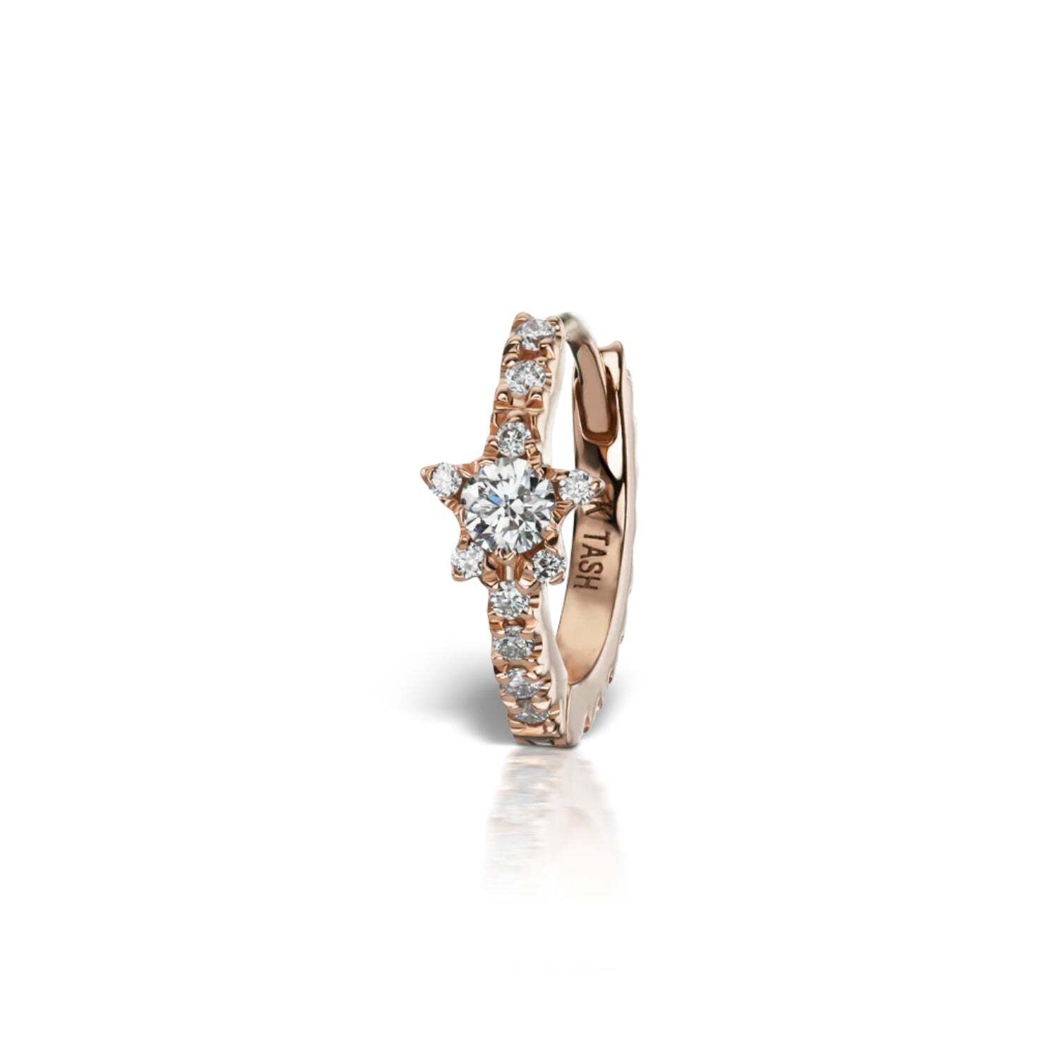 Maria Tash Gold & Diamond Star Eternity Ring 8mm