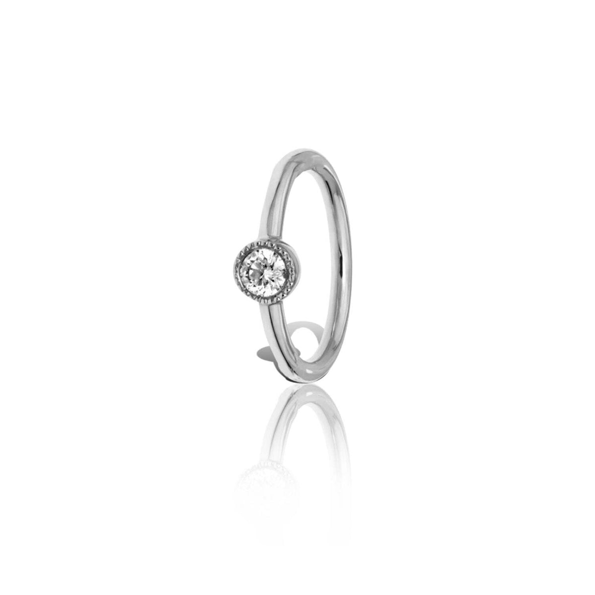 Maria Tash Gold Scalloped Diamond Clicker 8mm