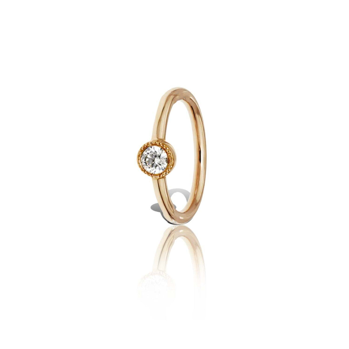 Maria Tash Gold Scalloped Diamond Clicker 8mm