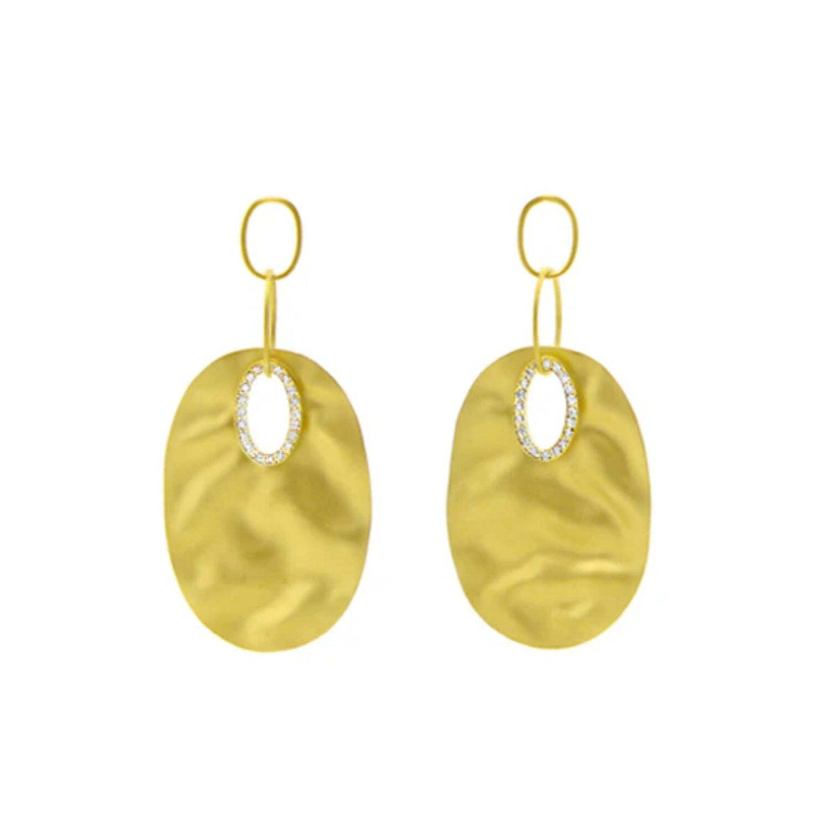 Video Thumbnail: Untitleddesign 2024 05 - 14k Gold Oval Drop Diamond Earrings