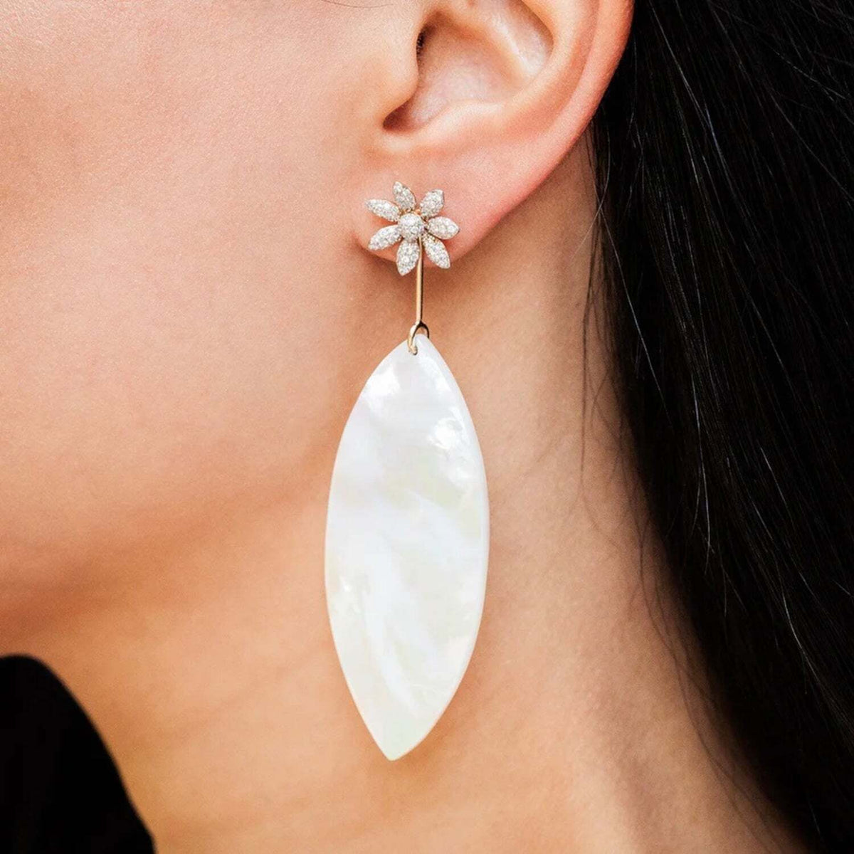 Mother Of Pearl Enhancer Earrings