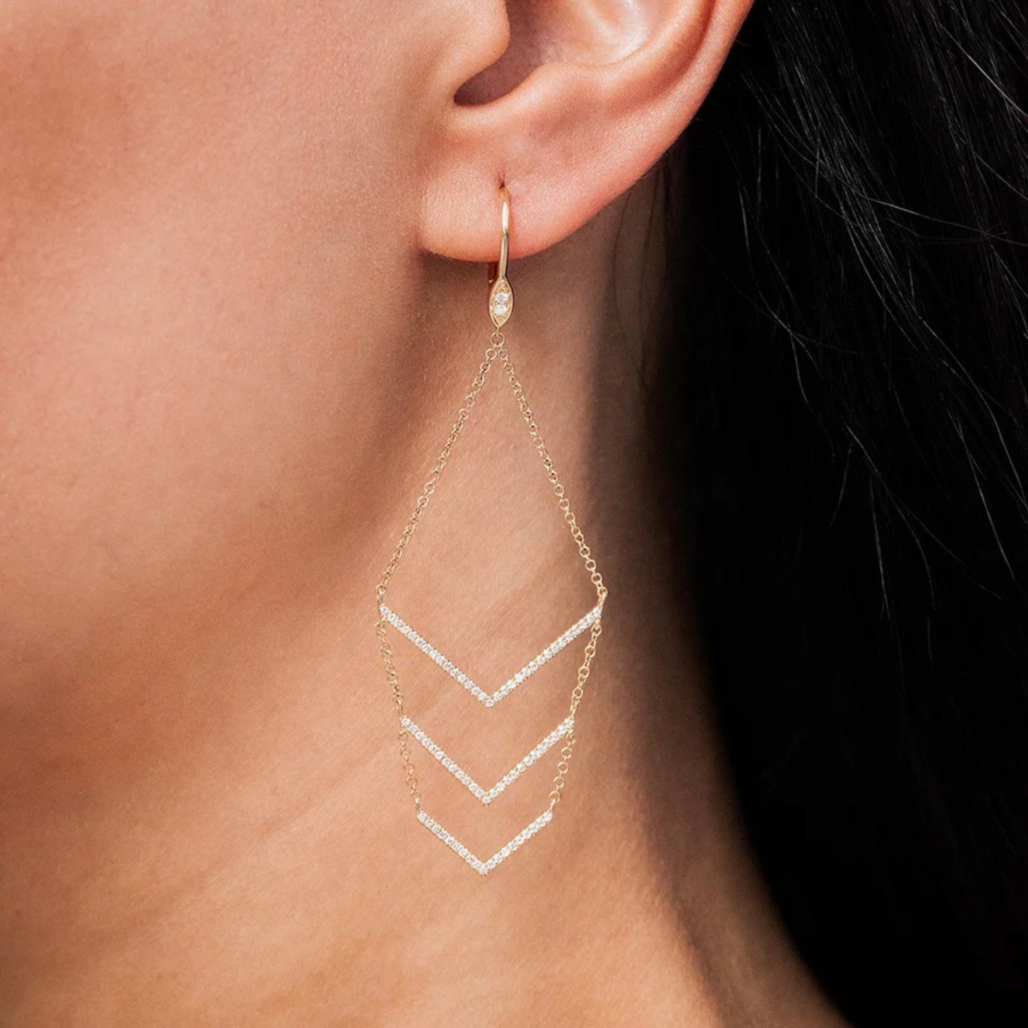 Chandelier Diamond Drop Earrings