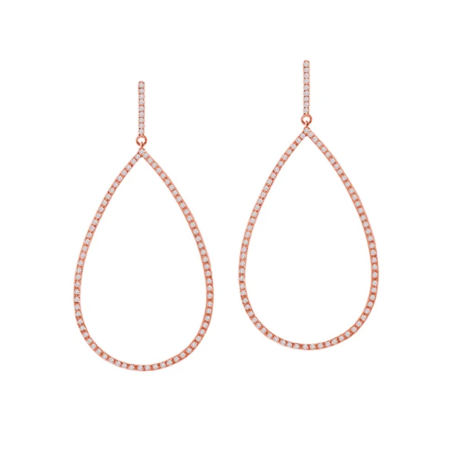 Pear shape Diamond Drop Earrings