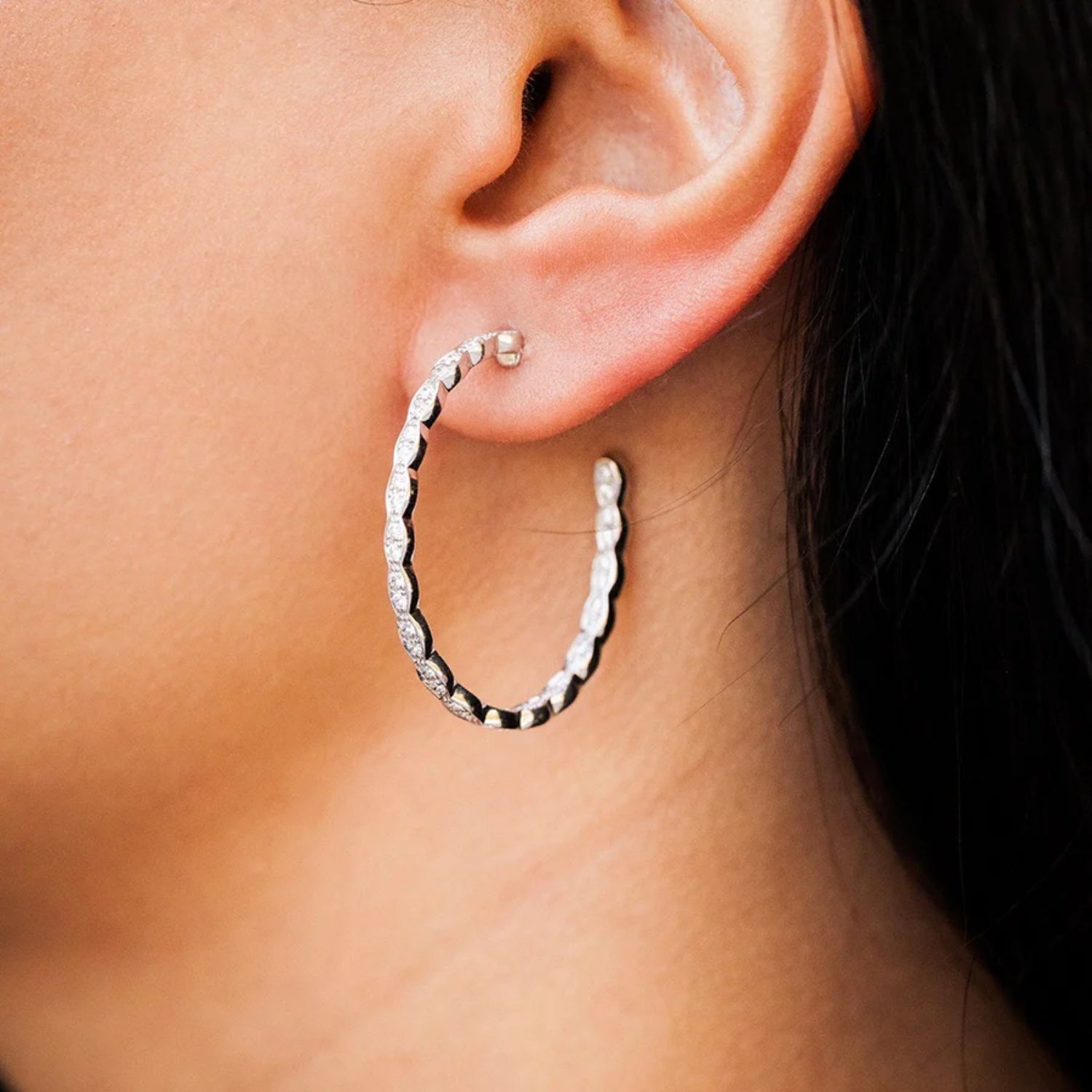 Hearts On Fire Lorelie Inside-Out Diamond Hoop Earrings