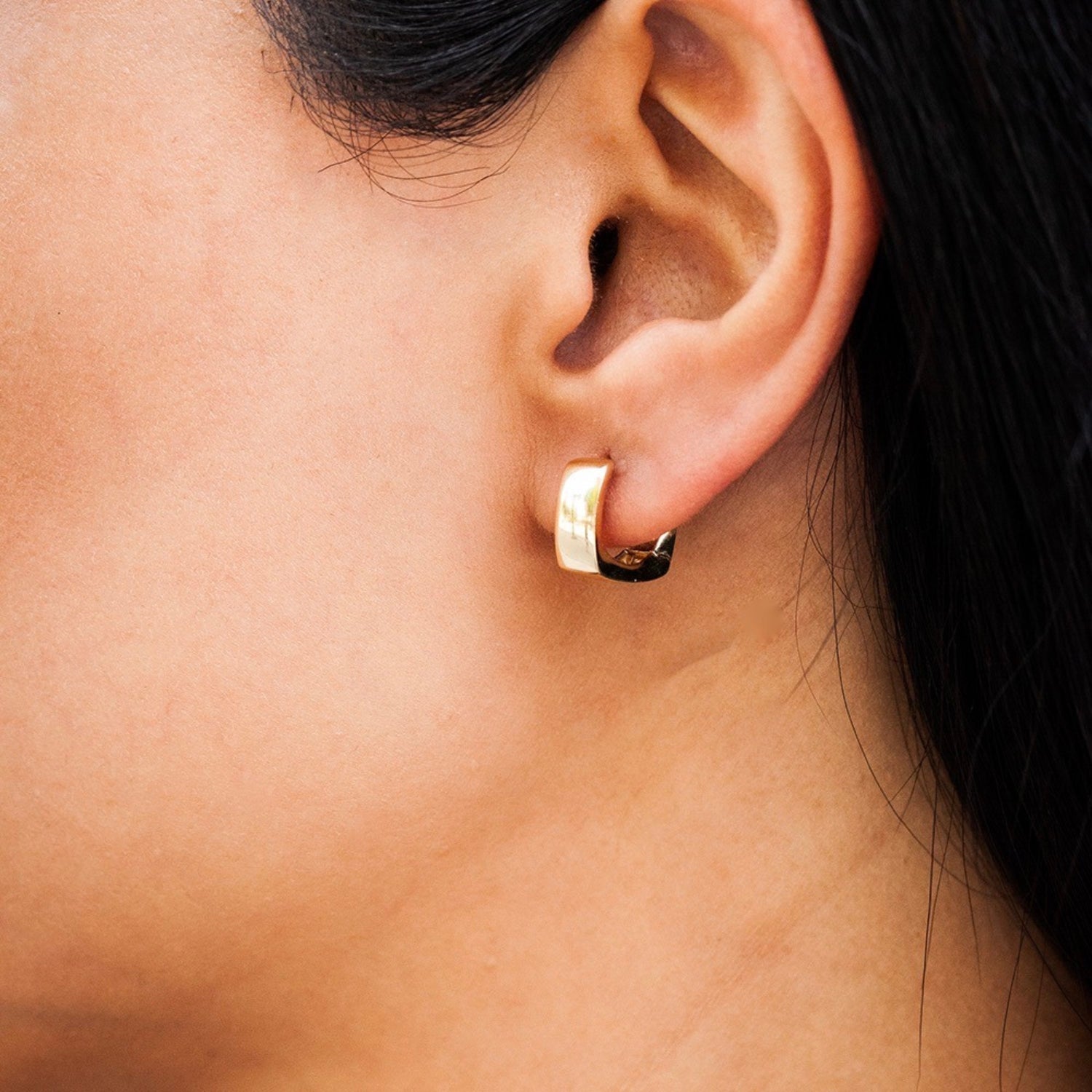 Petite Gold Huggie Earrings