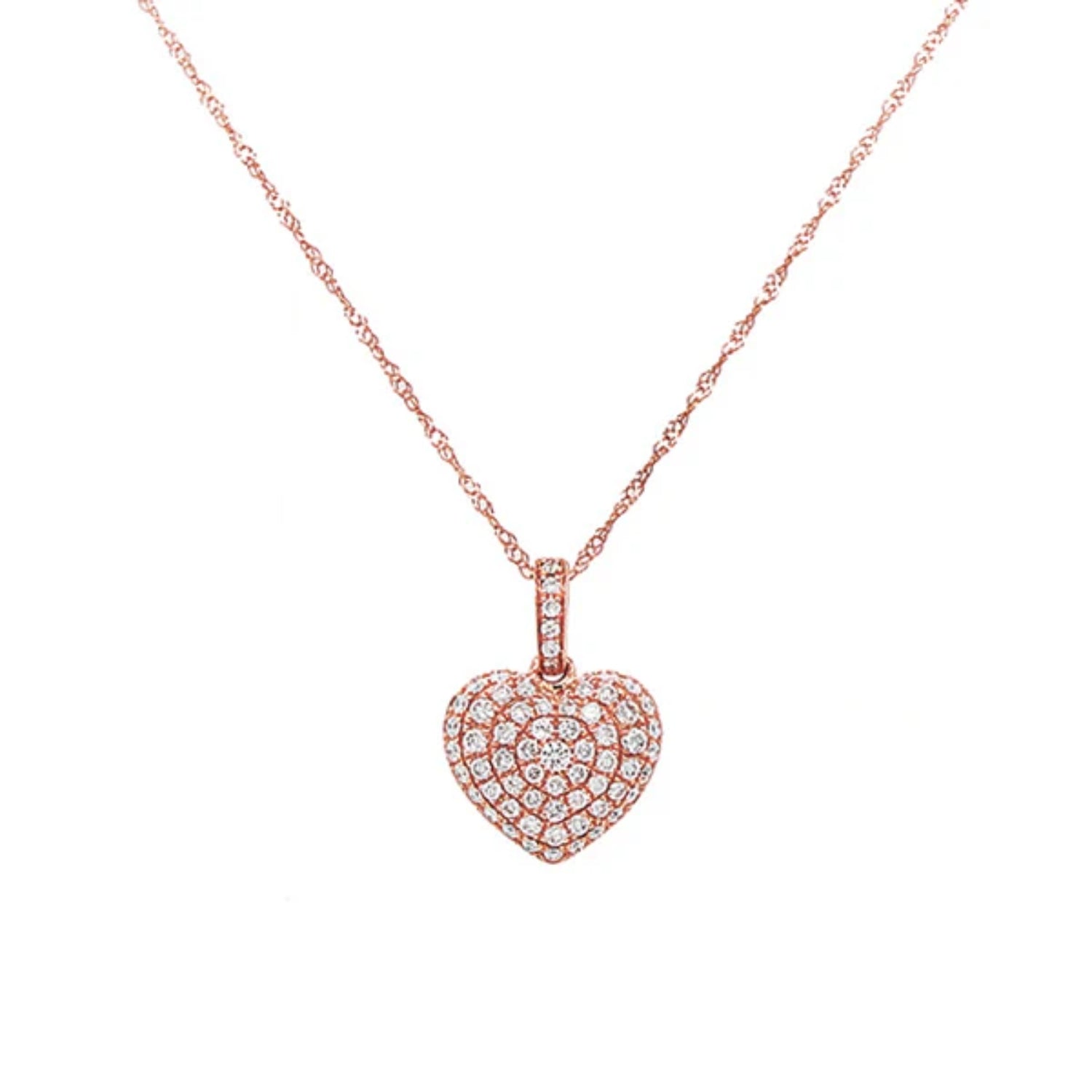 Heart Shaped Diamond Pendant