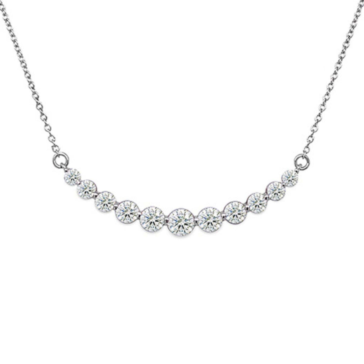 Curved Diamond Necklace