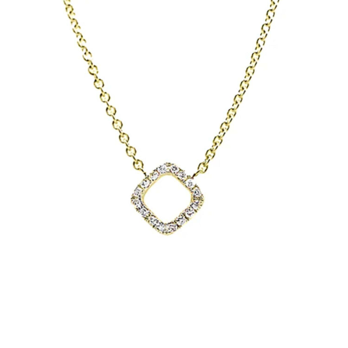 Video Thumbnail: Untitleddesign 2024 06 - 14k Gold Diamond Cushion Shape Pendant