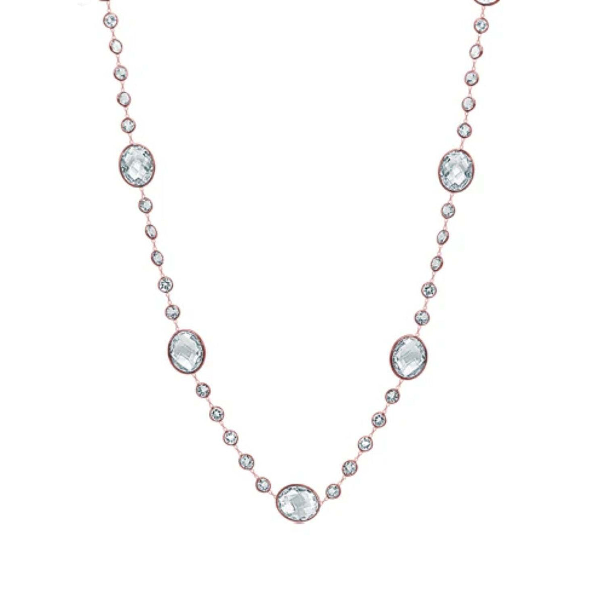 Video Thumbnail: Untitleddesign 2024 06 - 18k Gold Gemstone Bezel Station Necklace