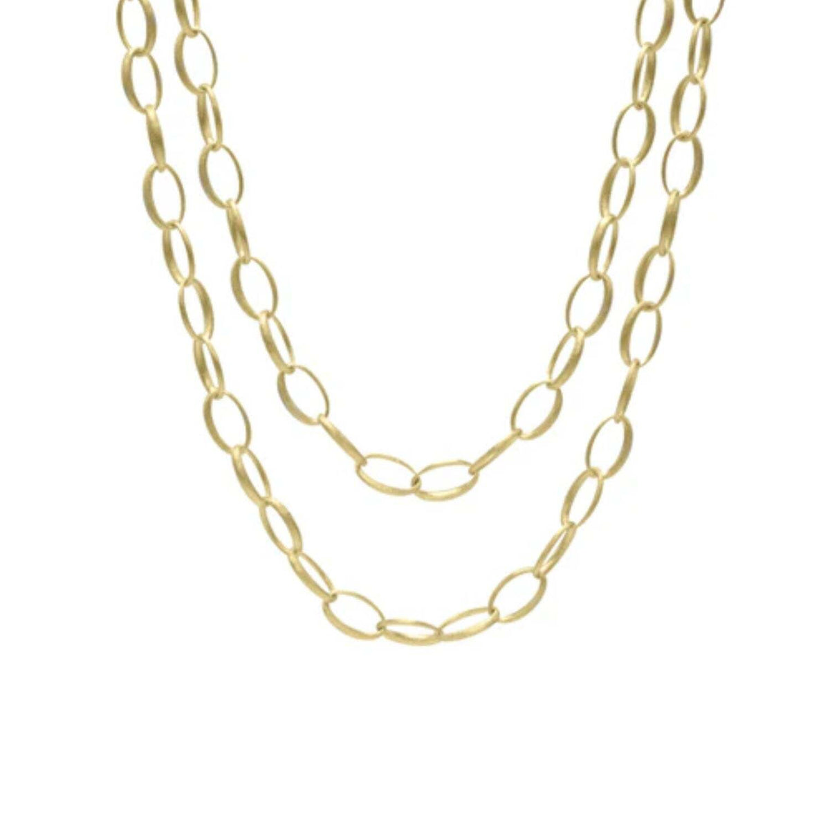 Video Thumbnail: Untitleddesign 2024 06 - 14k Gold Satin Oval Link Necklace