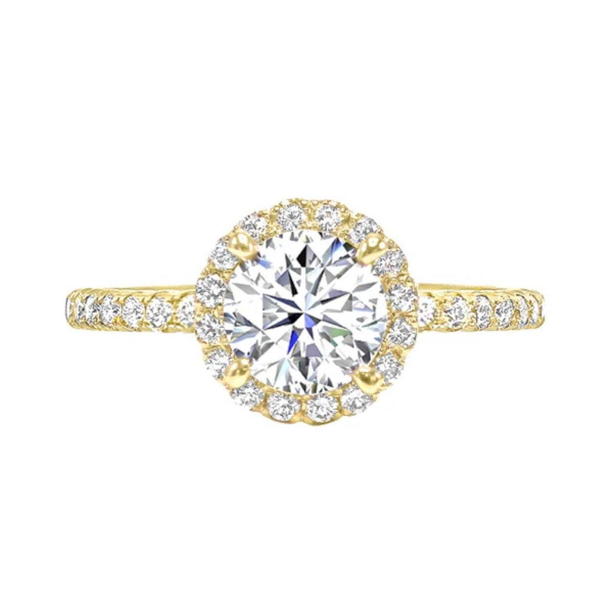 HOWARD Collection Chloe Halo Round Engagement Ring