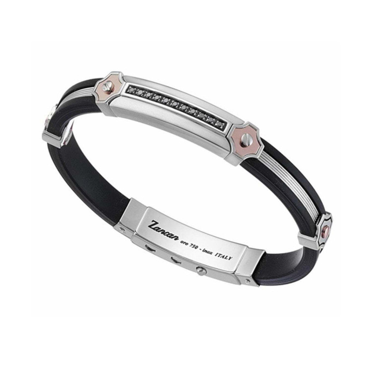 Video Thumbnail: Untitleddesign 2024 06 - Zancan Black Kevlar & Rose Gold Insert Bracelet