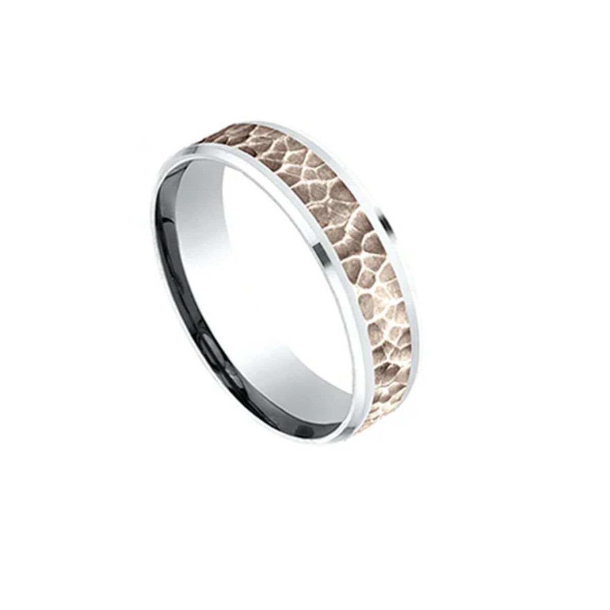 Video Thumbnail: Untitleddesign 2024 06 - Benchmark Hammer Finish Bevelled Wedding Band