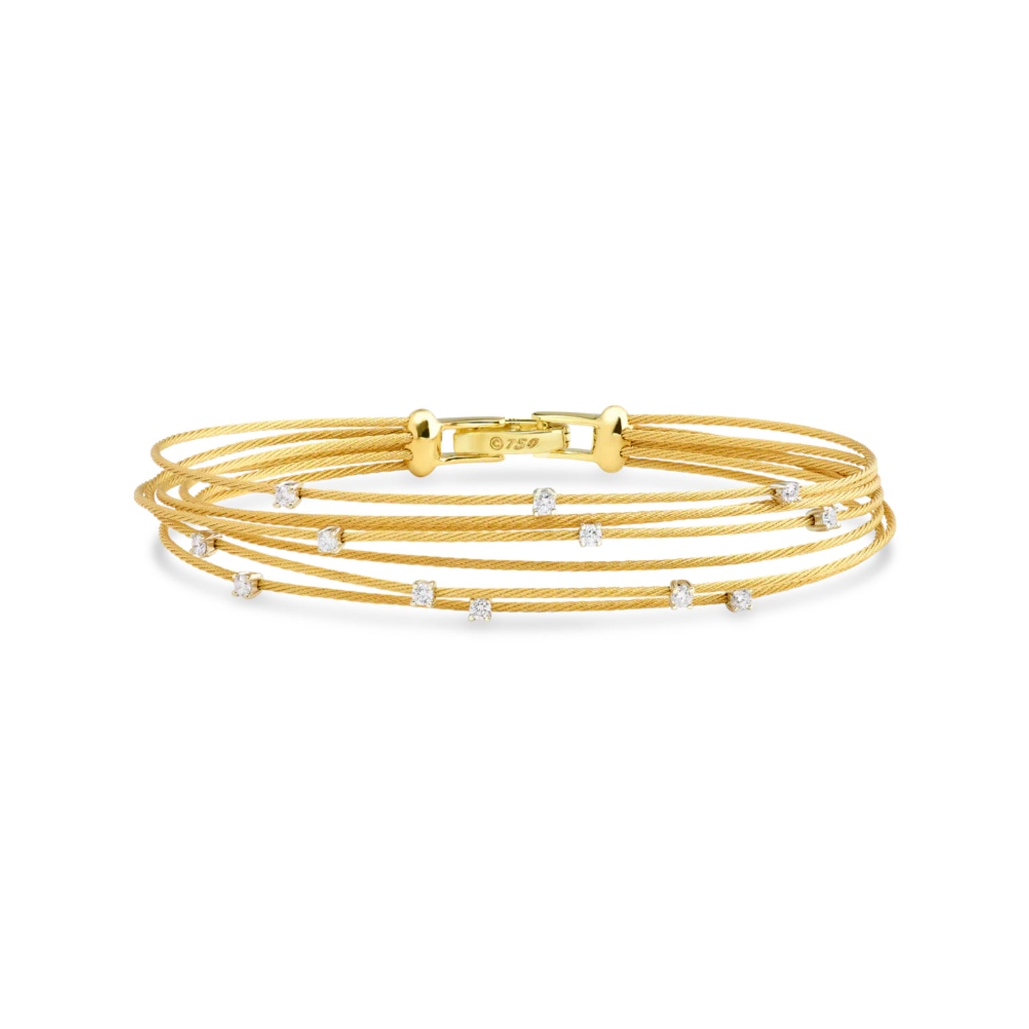 18K Yellow Gold Multi Unity Bundle Bracelet