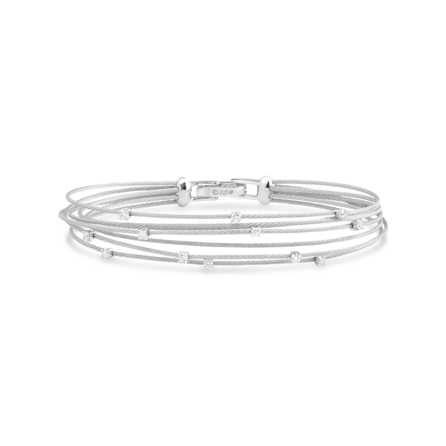 18K White Gold Multi Unity Bundle Bracelet