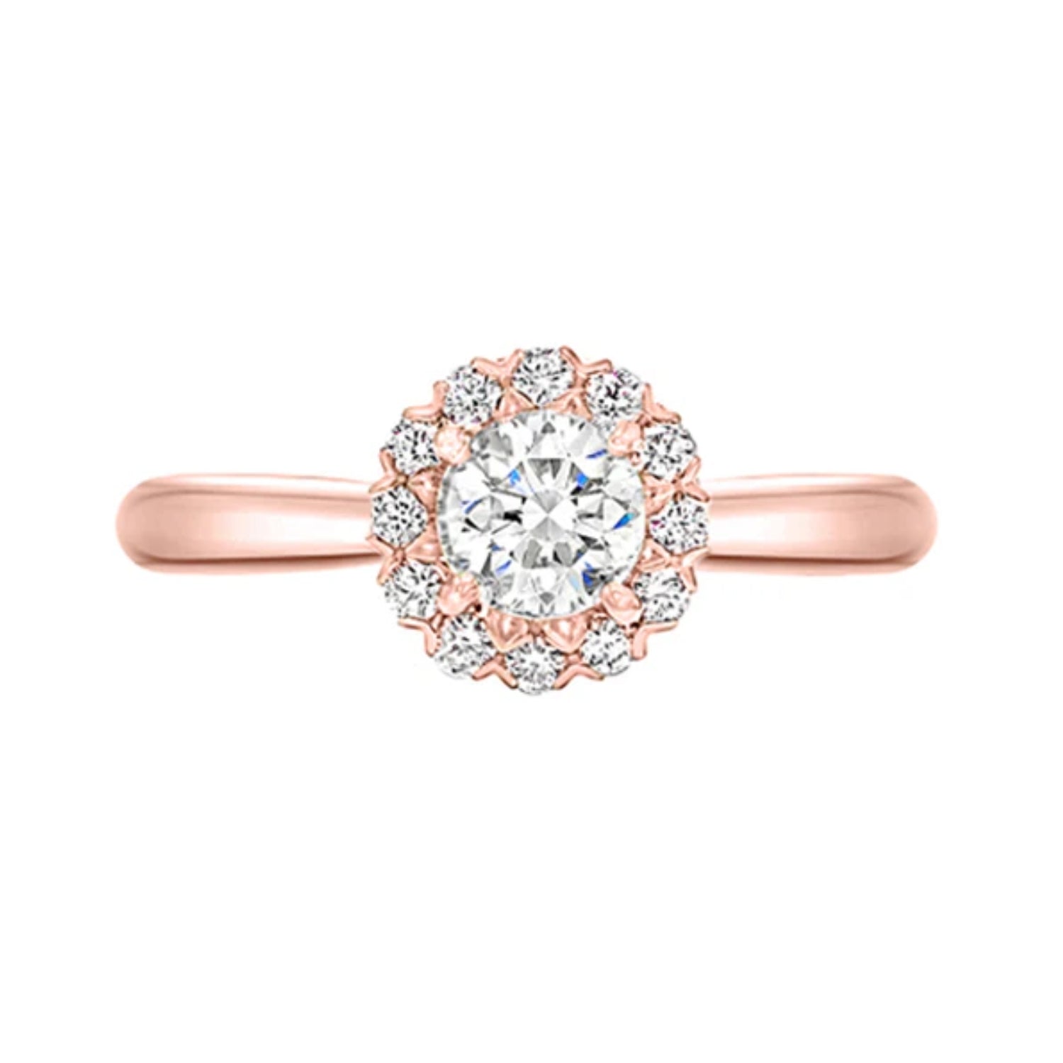 HOWARD Line Eva Round Halo Engagement Ring