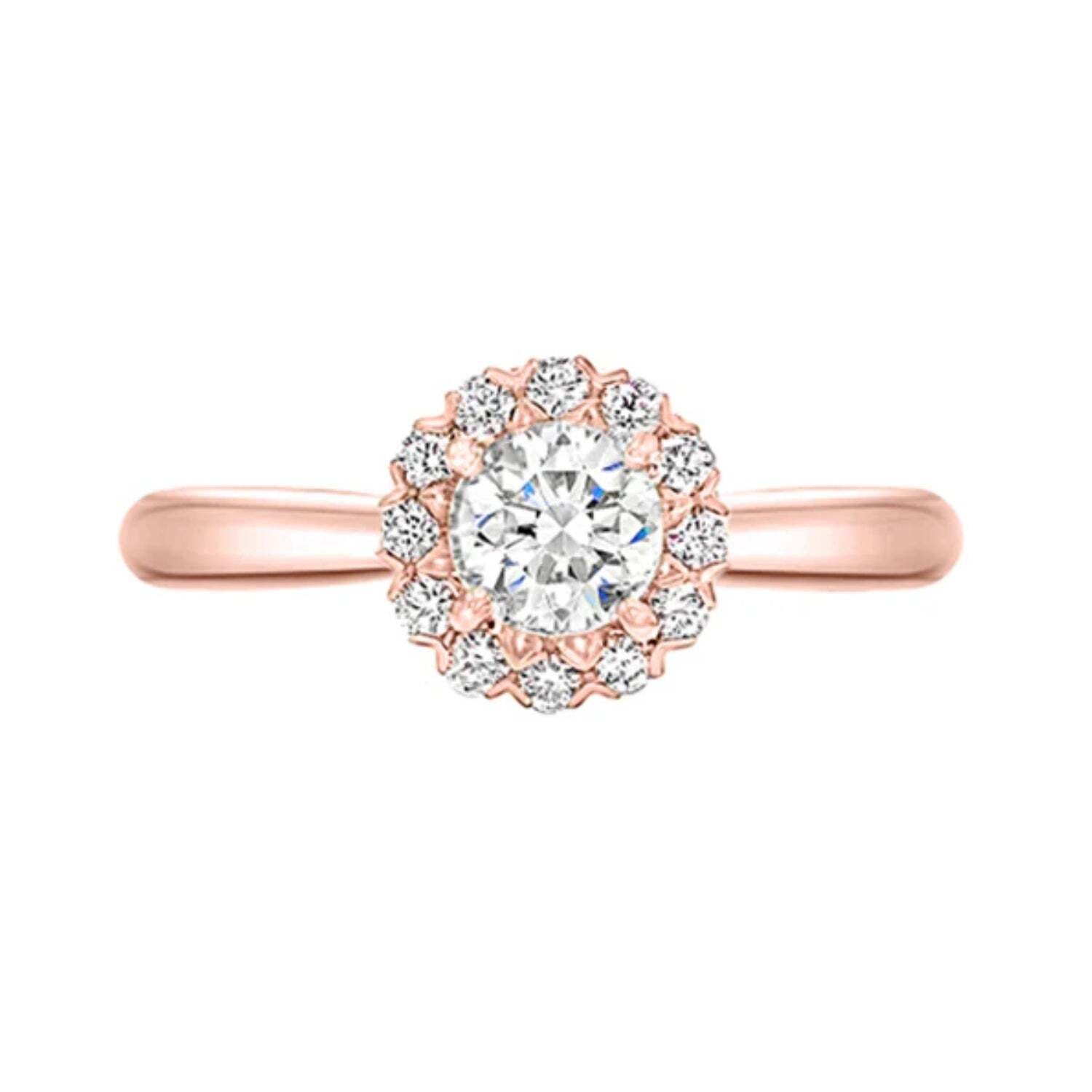 HOWARD Line Eva Round Halo Engagement Ring