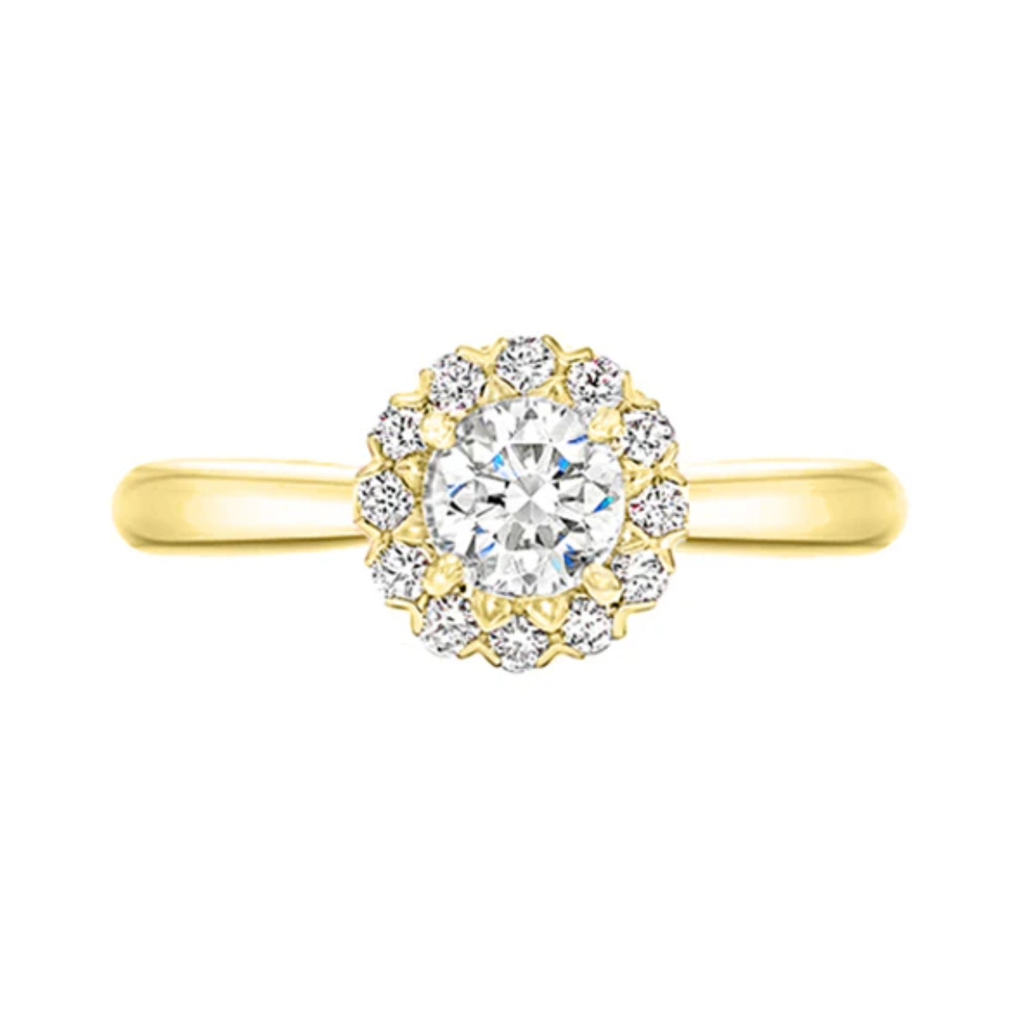 HOWARD Line Eva Round Halo Engagement Ring