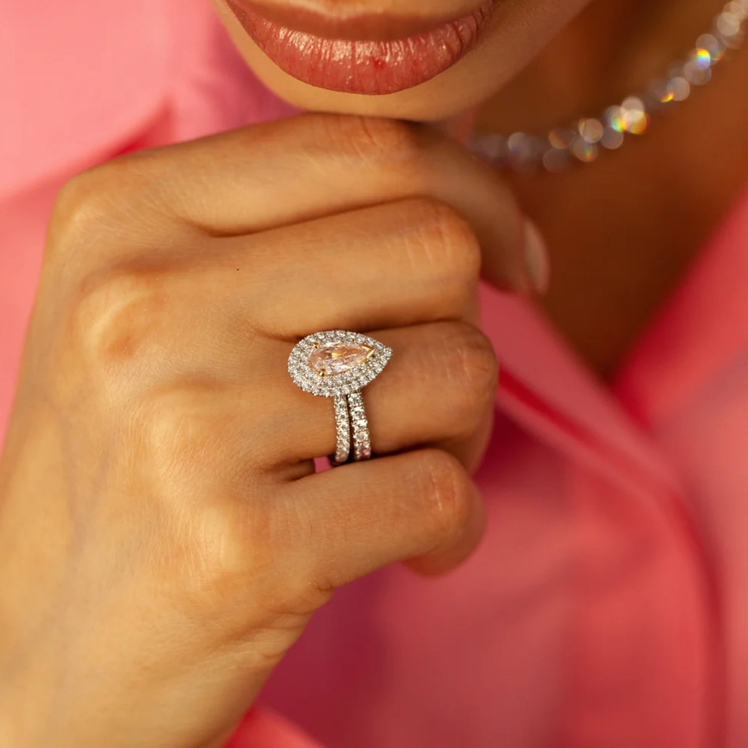 Howard Design Double Halo Diamond Engagement Ring