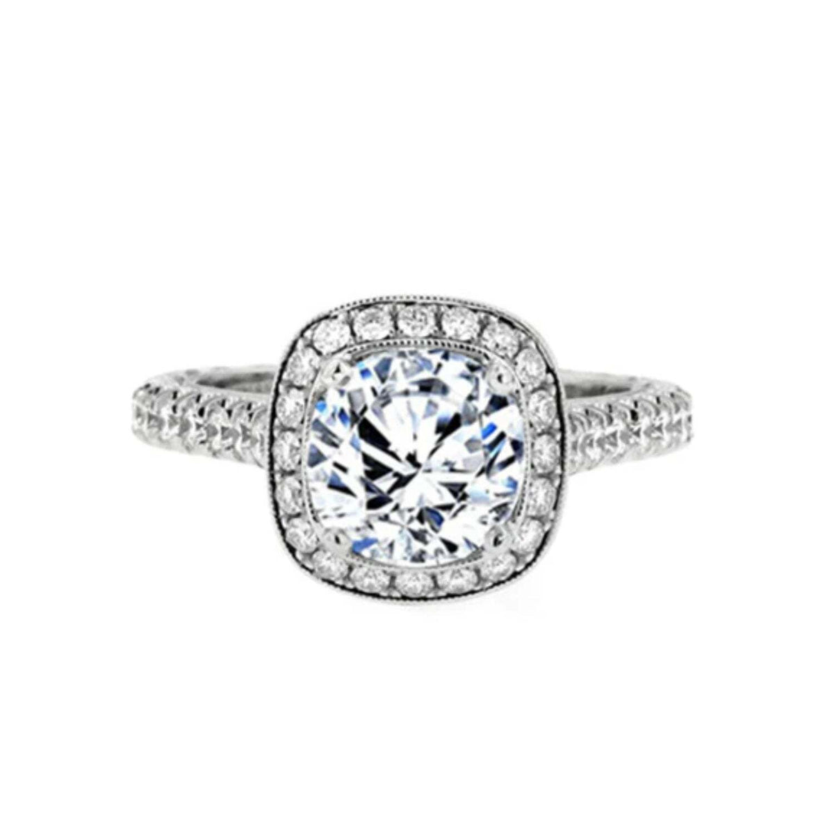 Jack kelege Halo Cushion Engagement Ring