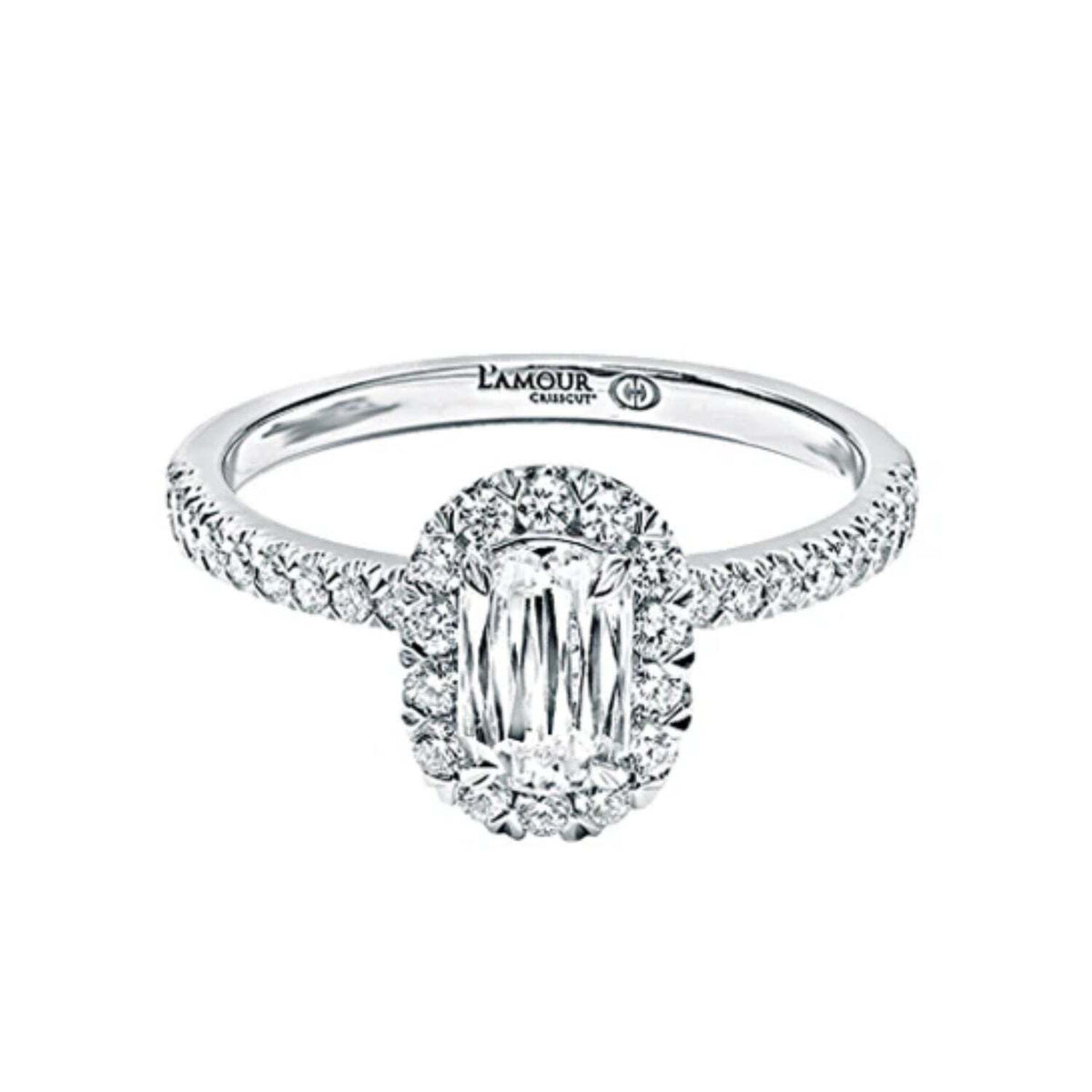 Christopher Designs Halo Diamond Pave Engagement Ring
