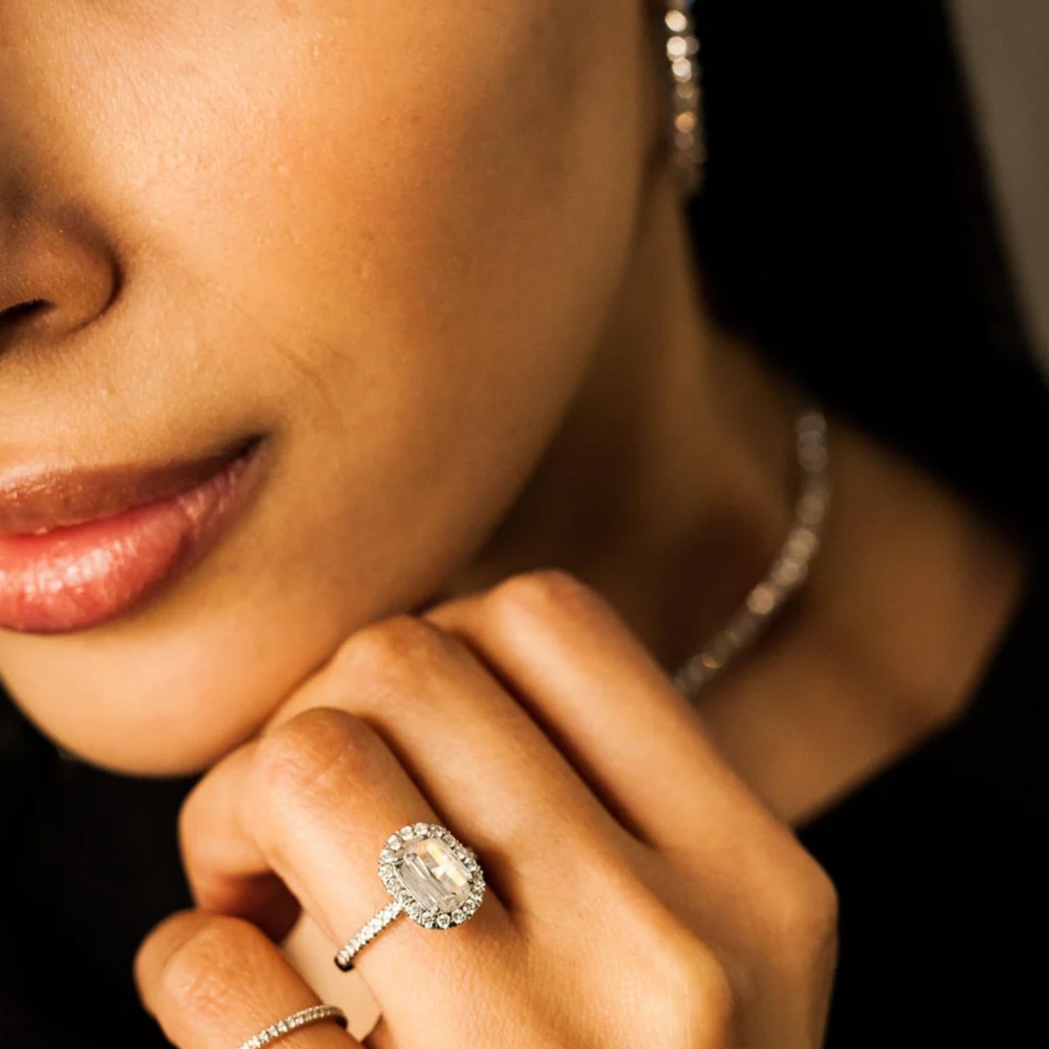 Christopher Designs Halo Diamond Pave Engagement Ring