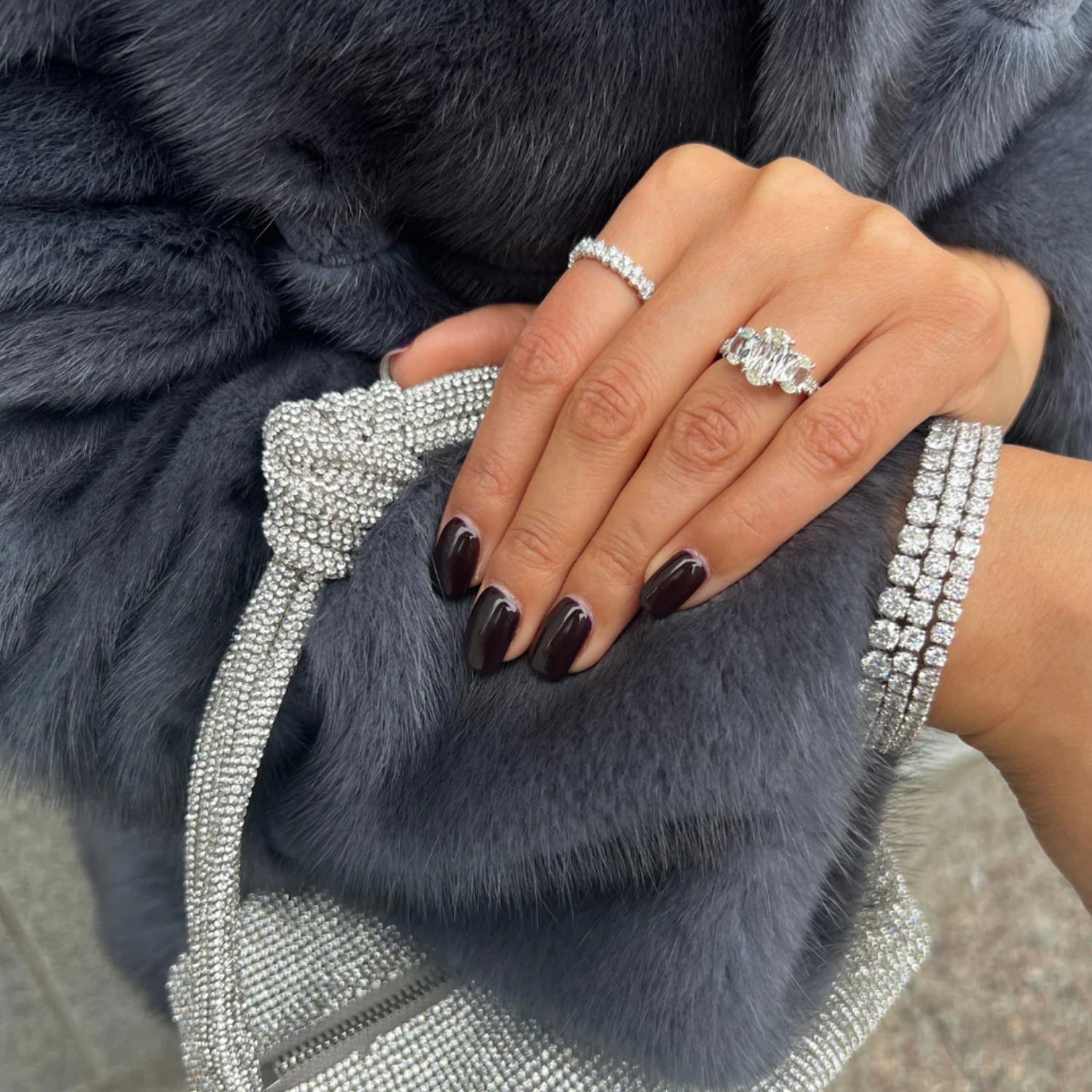 Christopher Designs Three Stone Engagement Ring