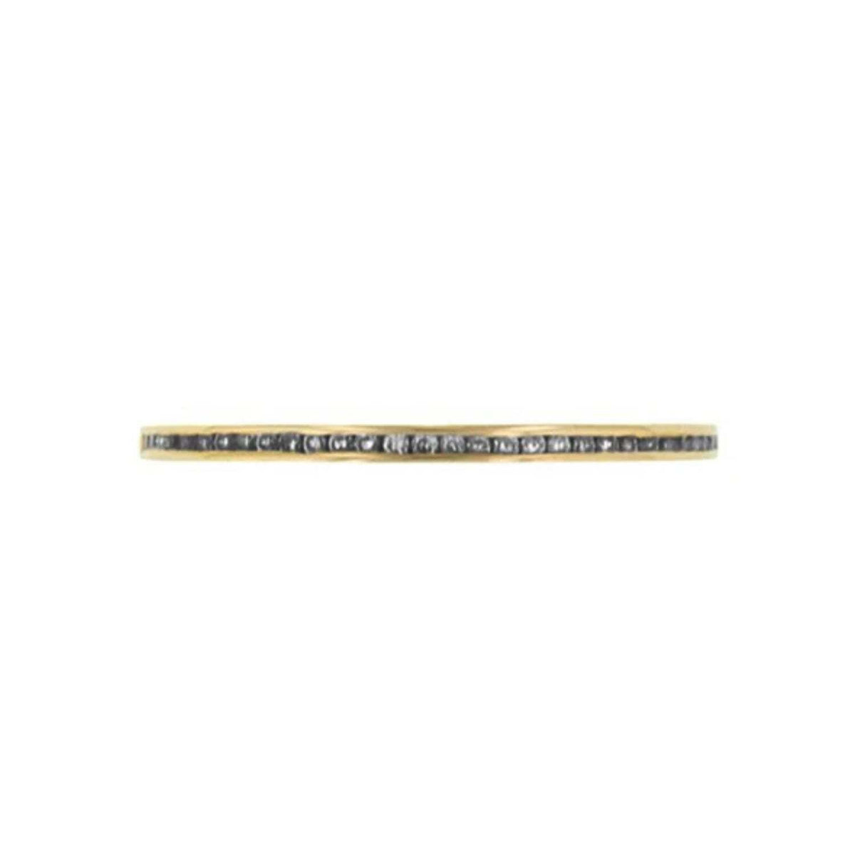 Channel Set Black Diamond Wedding Band