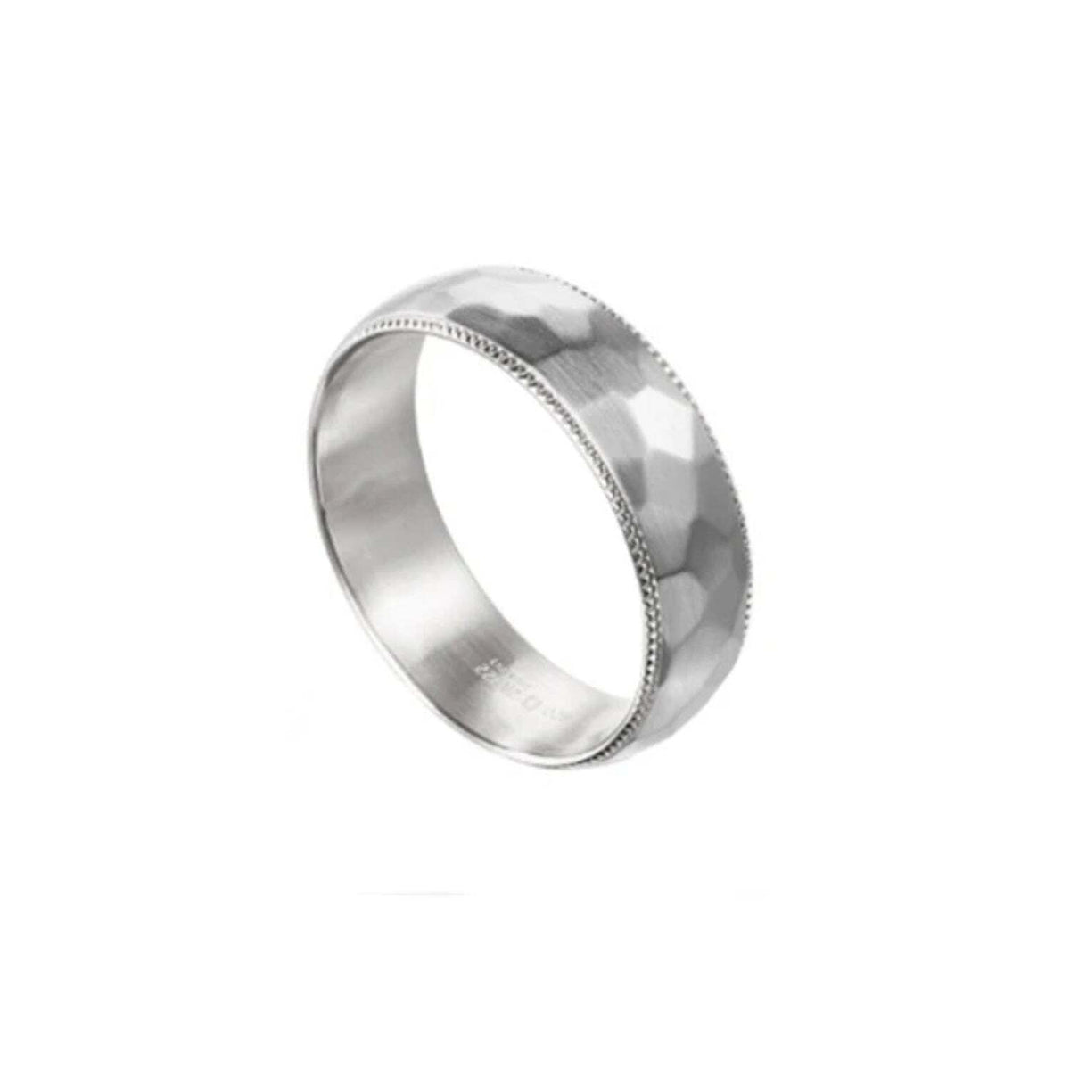 Furrer Jacot Men's Hammer Style Wedding Band