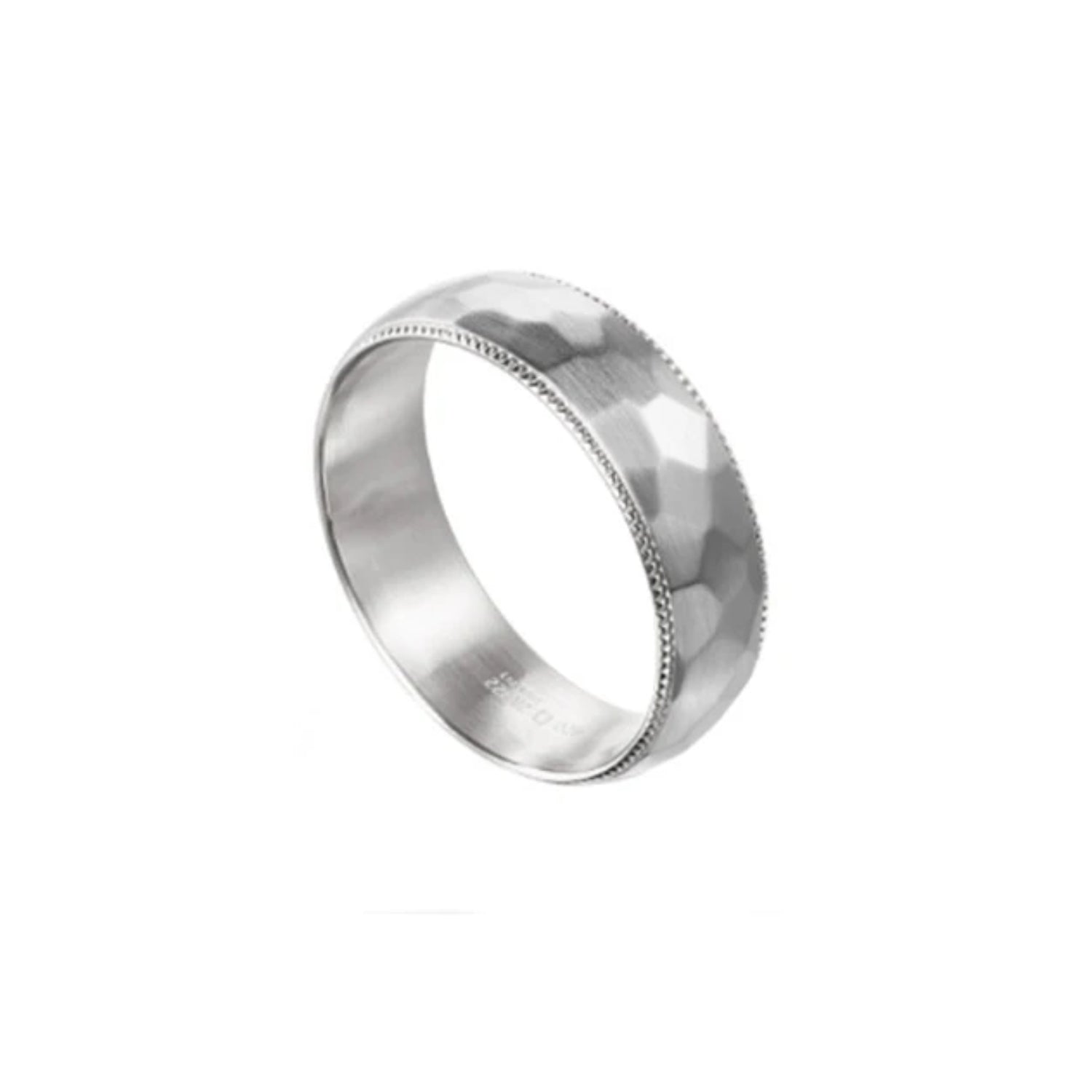 Furrer Jacot Men's Hammer Style Wedding Band