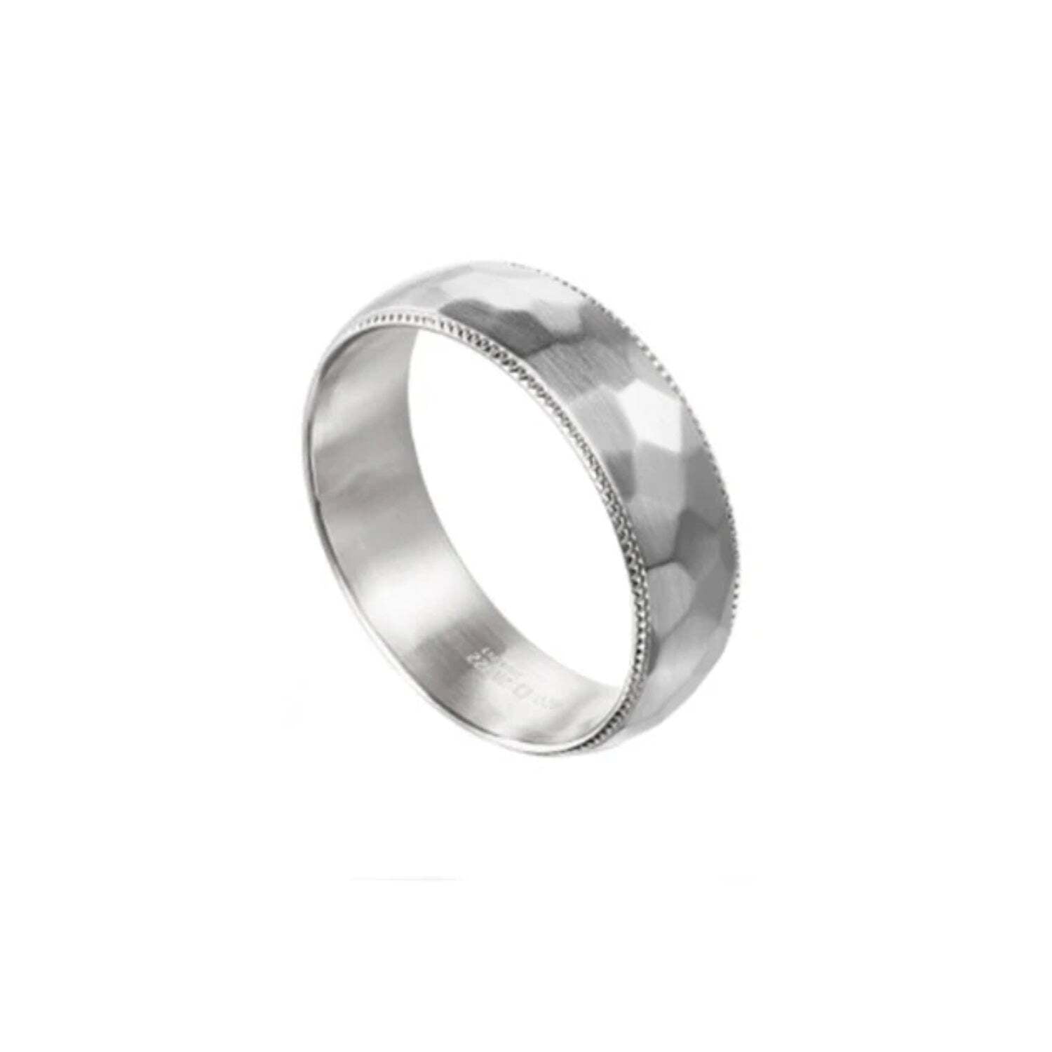 Furrer Jacot Men's Hammer Style Wedding Band