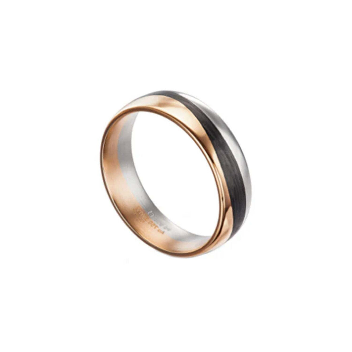 Furrer Jacot Men's Wave Carbon Wedding Band