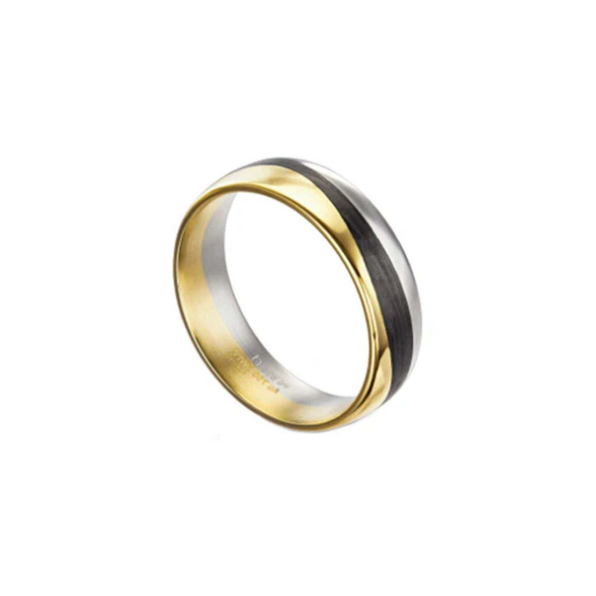 Furrer Jacot Men's Wave Carbon Wedding Band