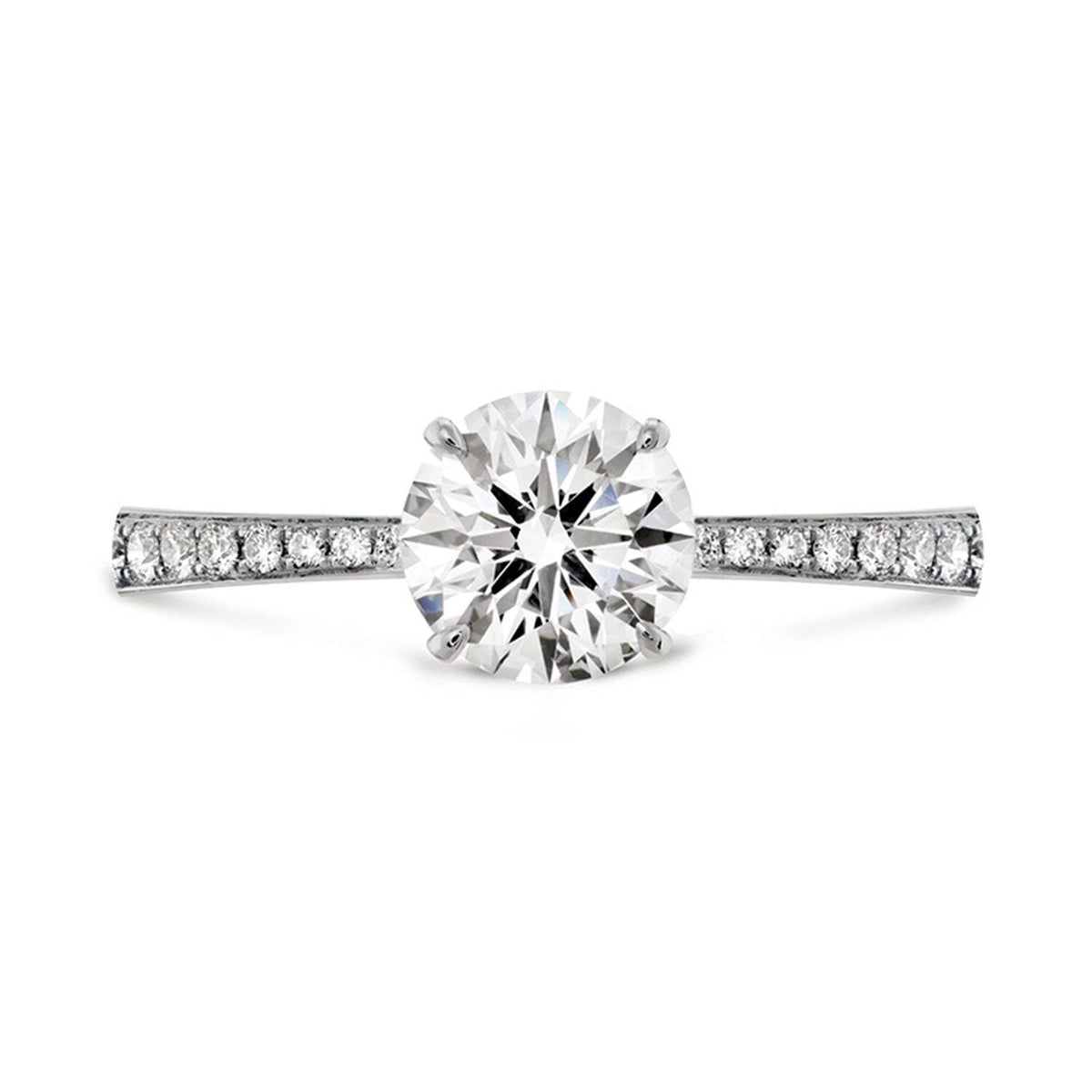 Hearts On Fire Signature Side Diamond Engagement Ring