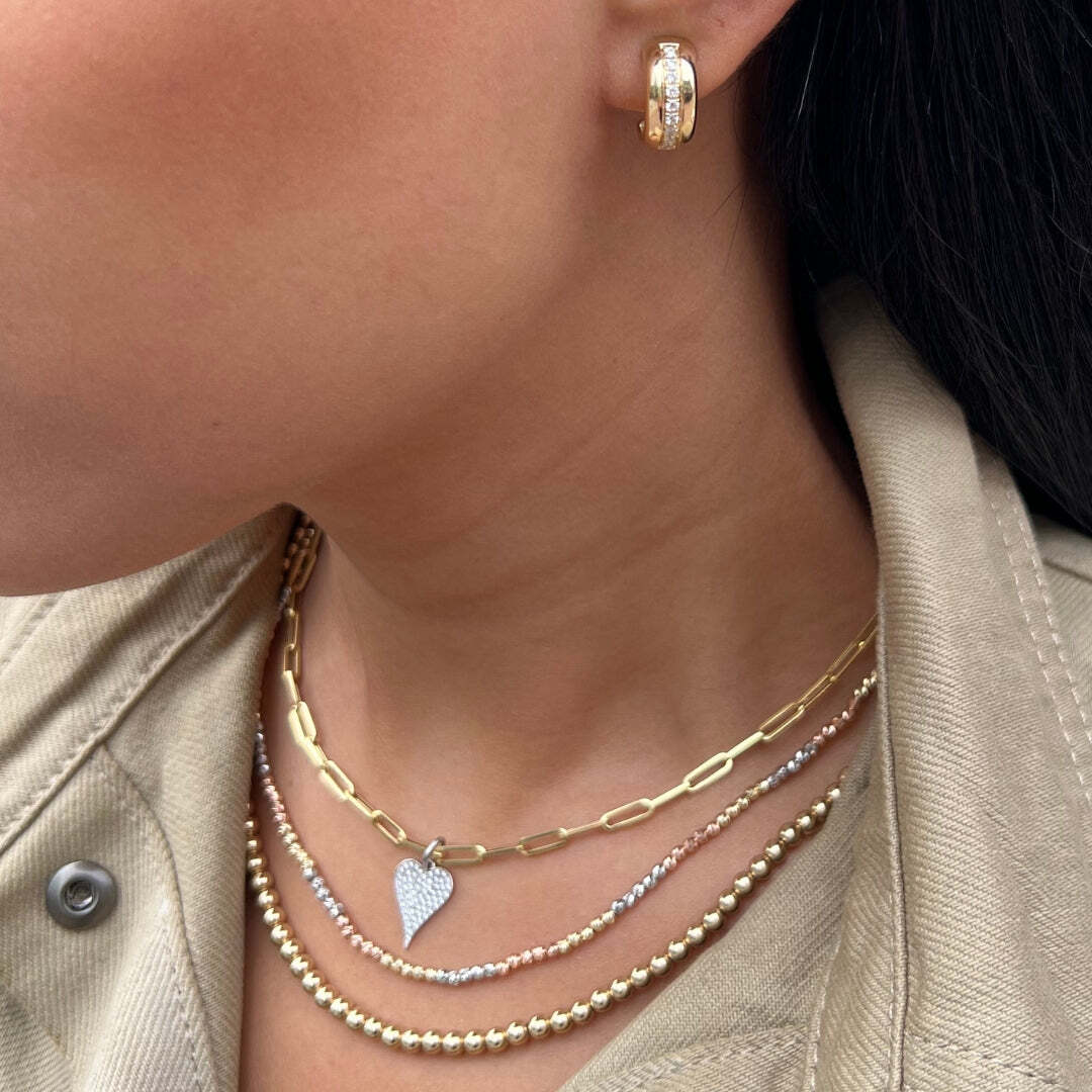 Pave Heart Diamond Pendant