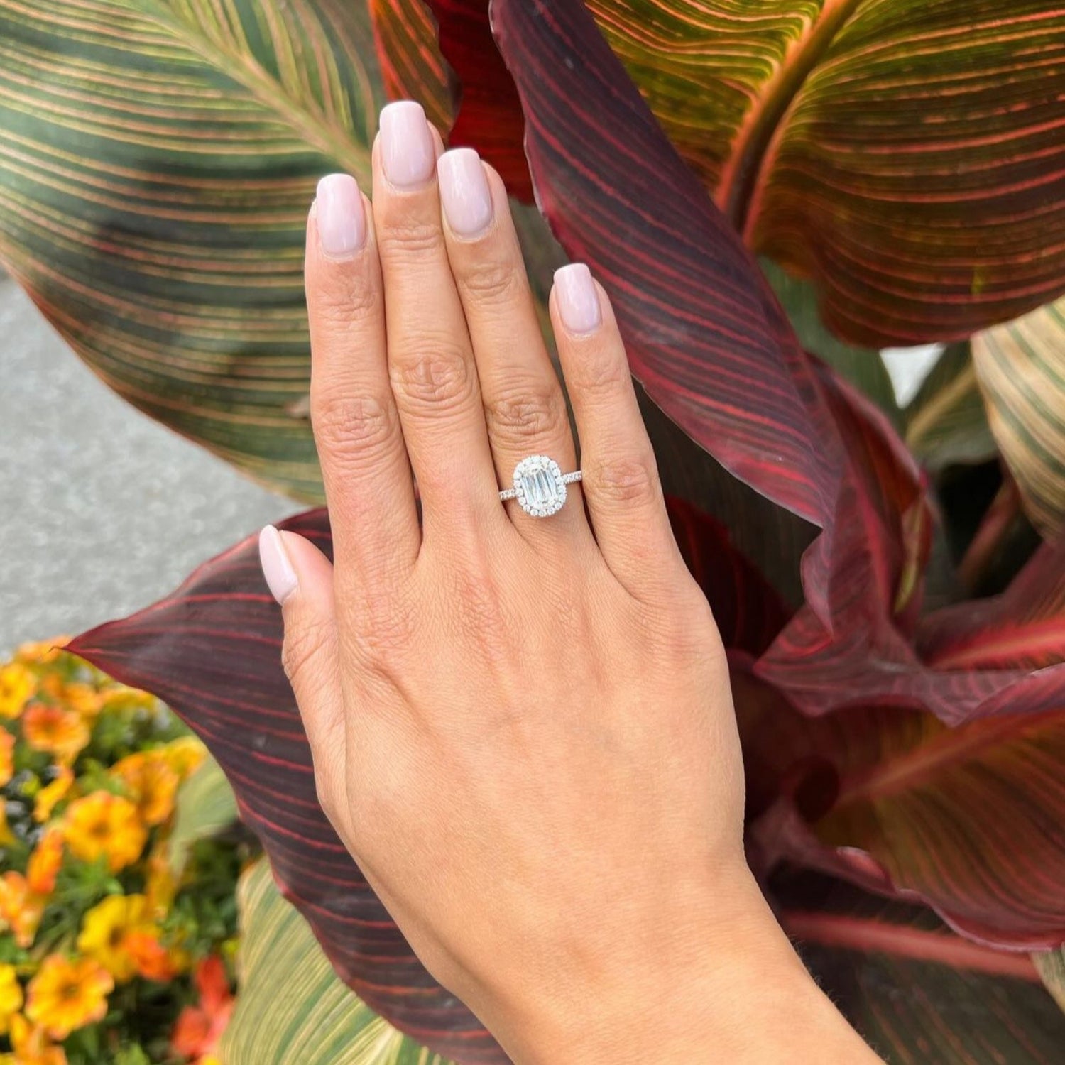 Christopher Designs L'Amour Crisscut Diamond Engagement Ring