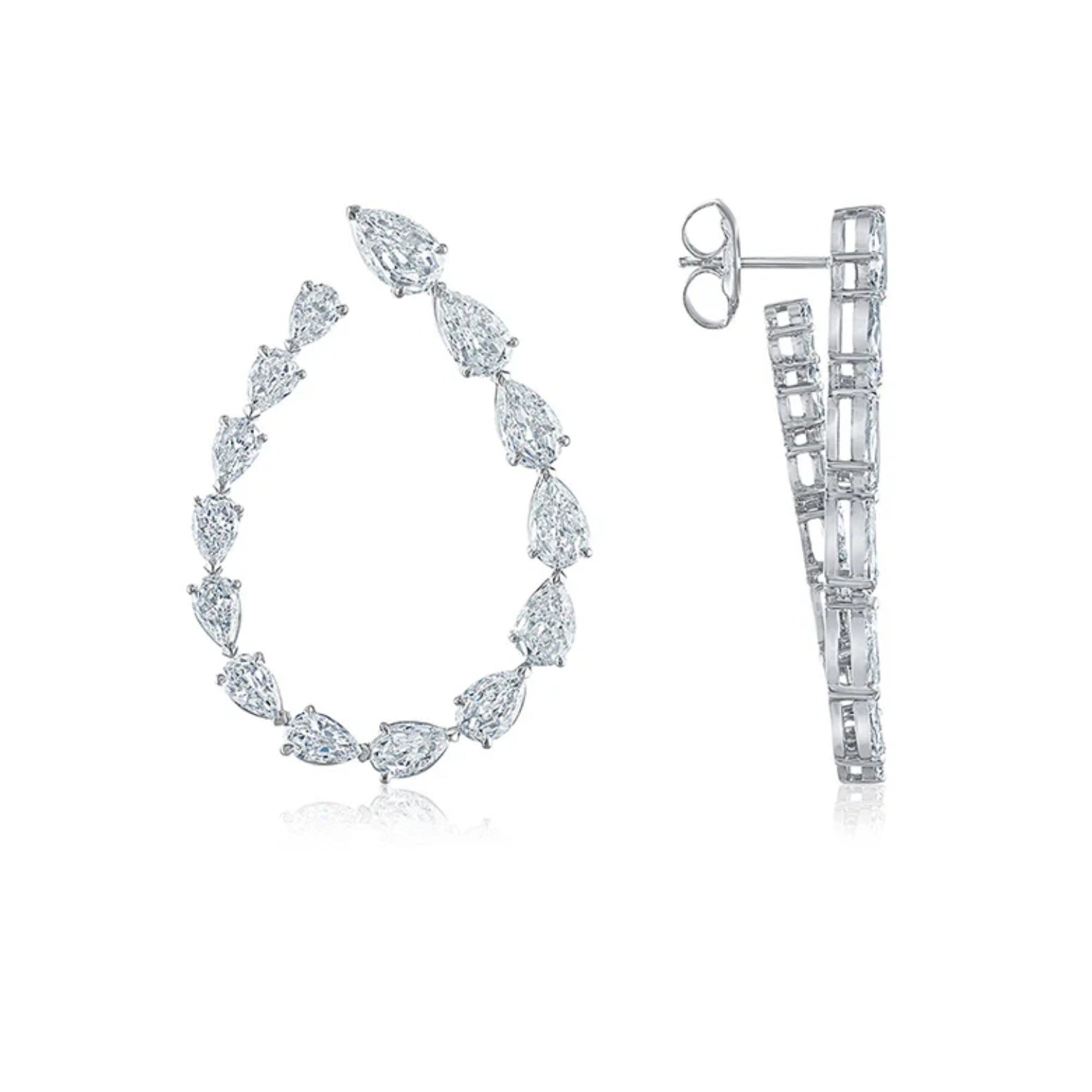 Christopher Designs Diamond Hoop Earrings