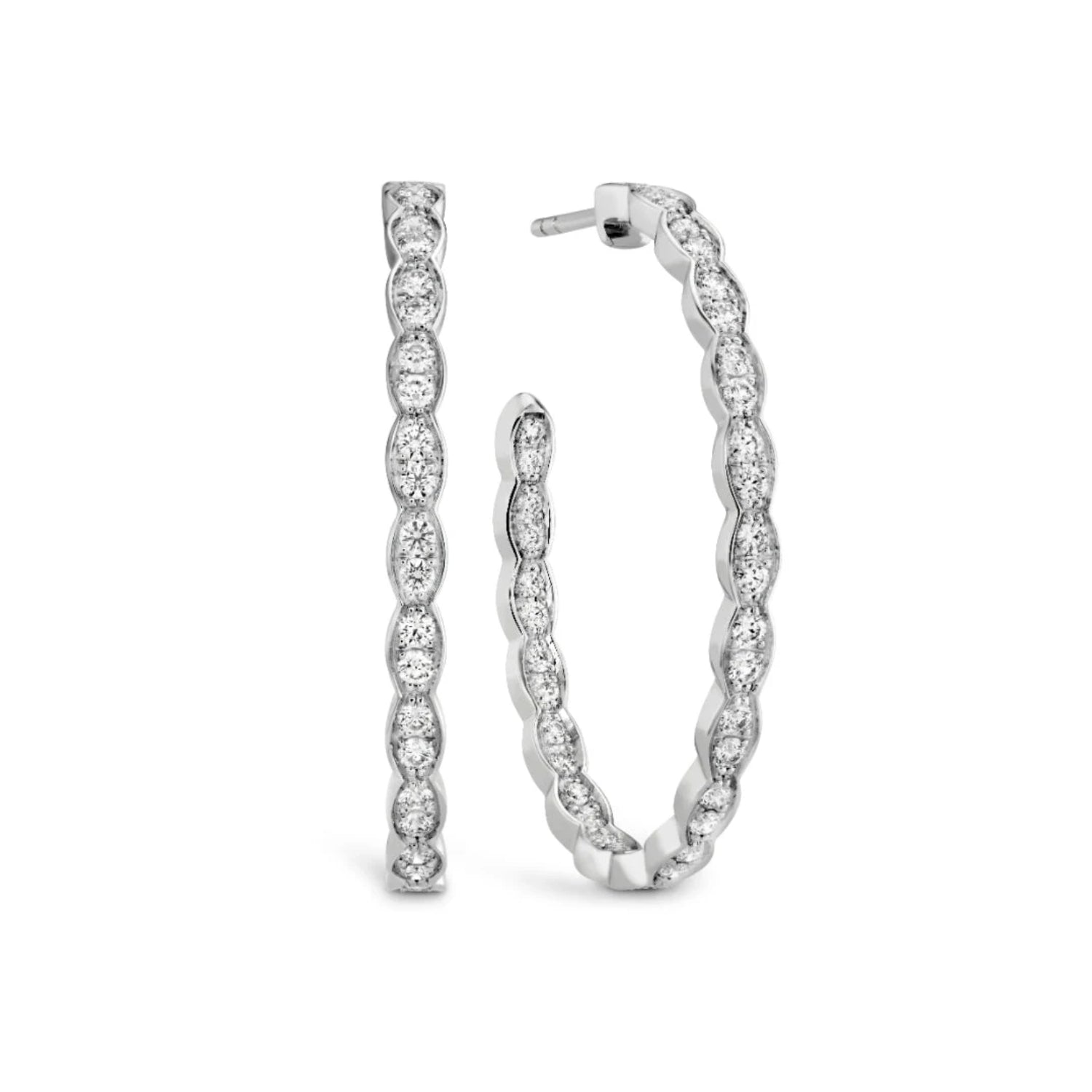 Hearts On Fire Lorelie Inside-Out Diamond Hoop Earrings