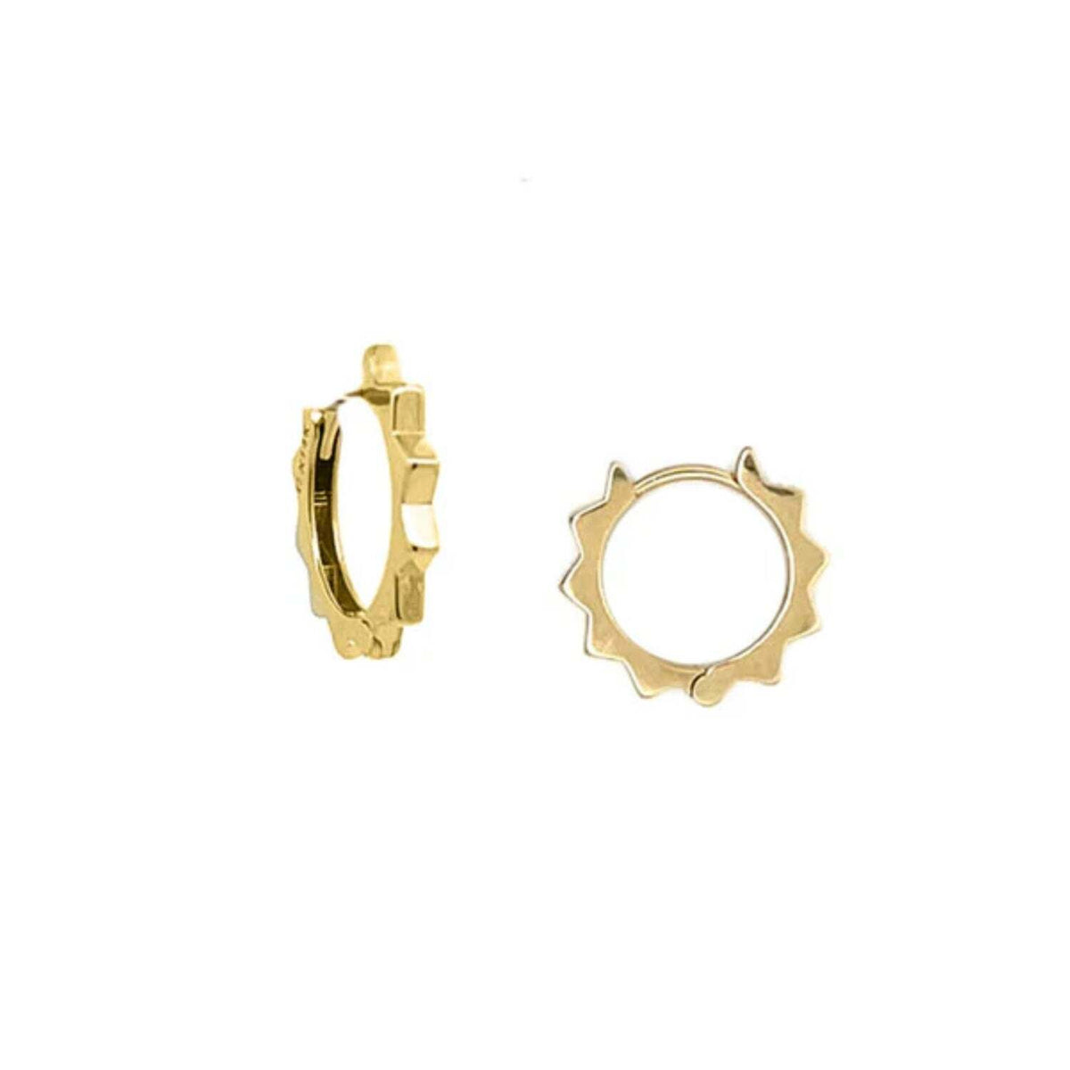 Video Thumbnail: Untitleddesign 88 - Spike Style Gold Huggie Earrings