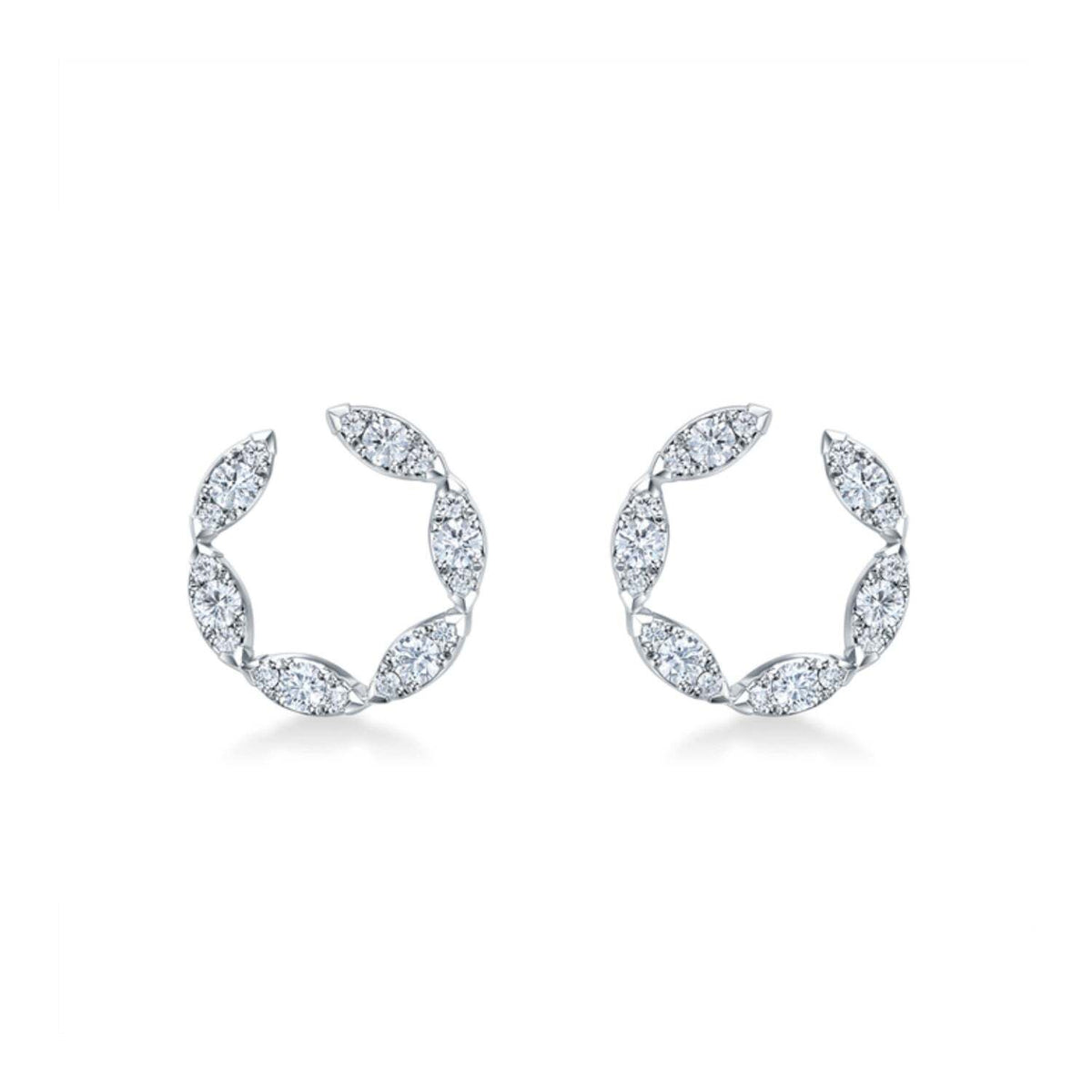 Hearts On Fire Large Aerial Marquise Wrap Stud Earrings