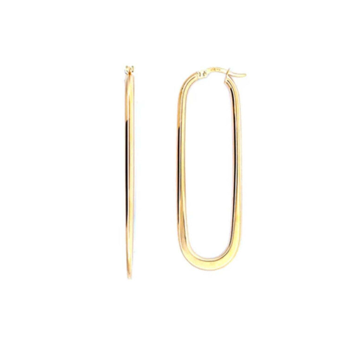 Medium Oblong Hoop Earrings