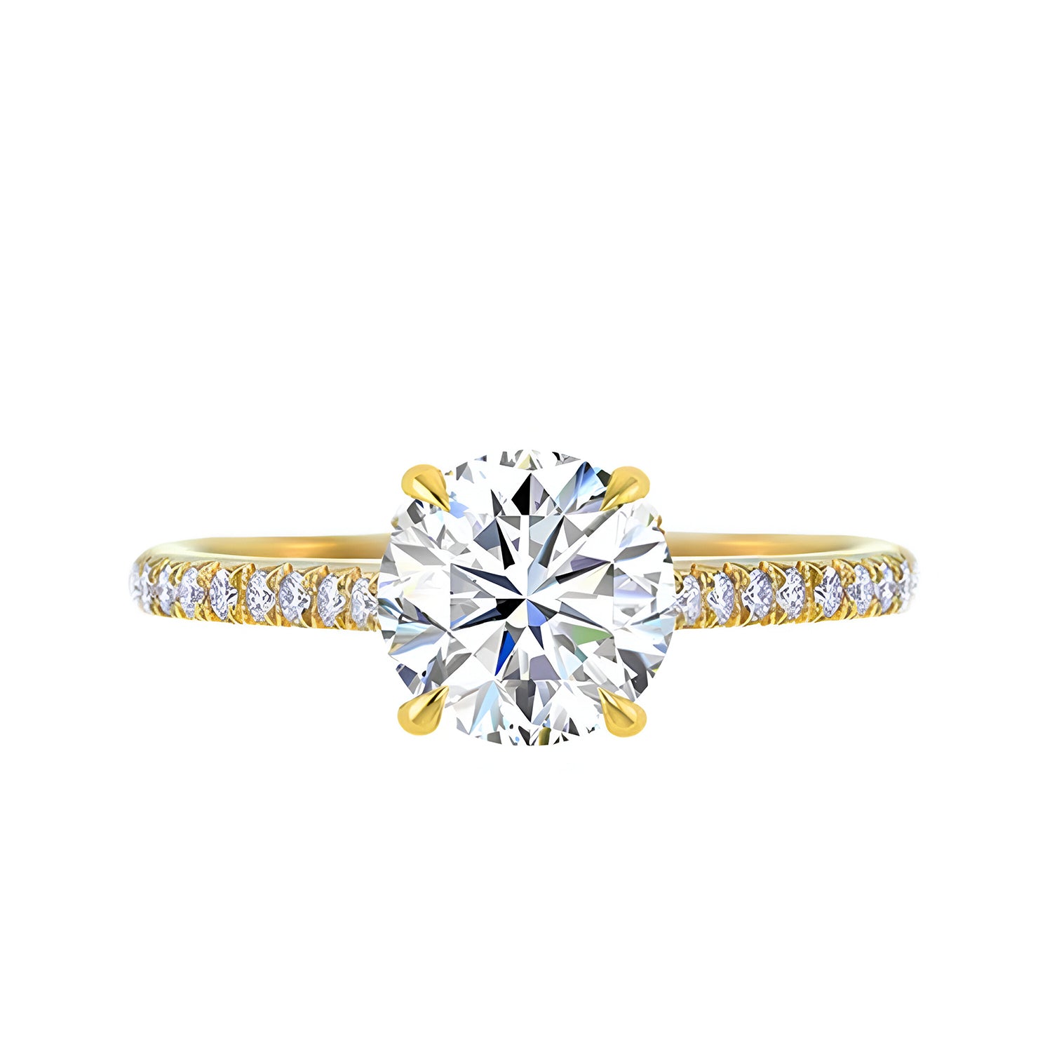 Blair Round Engagement Ring in Yellow Gold